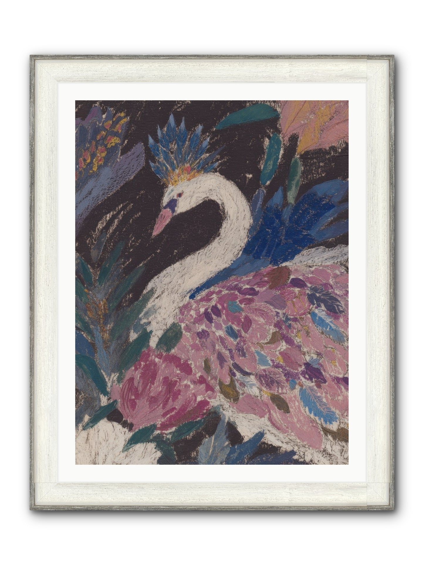 Candles At Midday Framed Print - Driftwood White 30x40