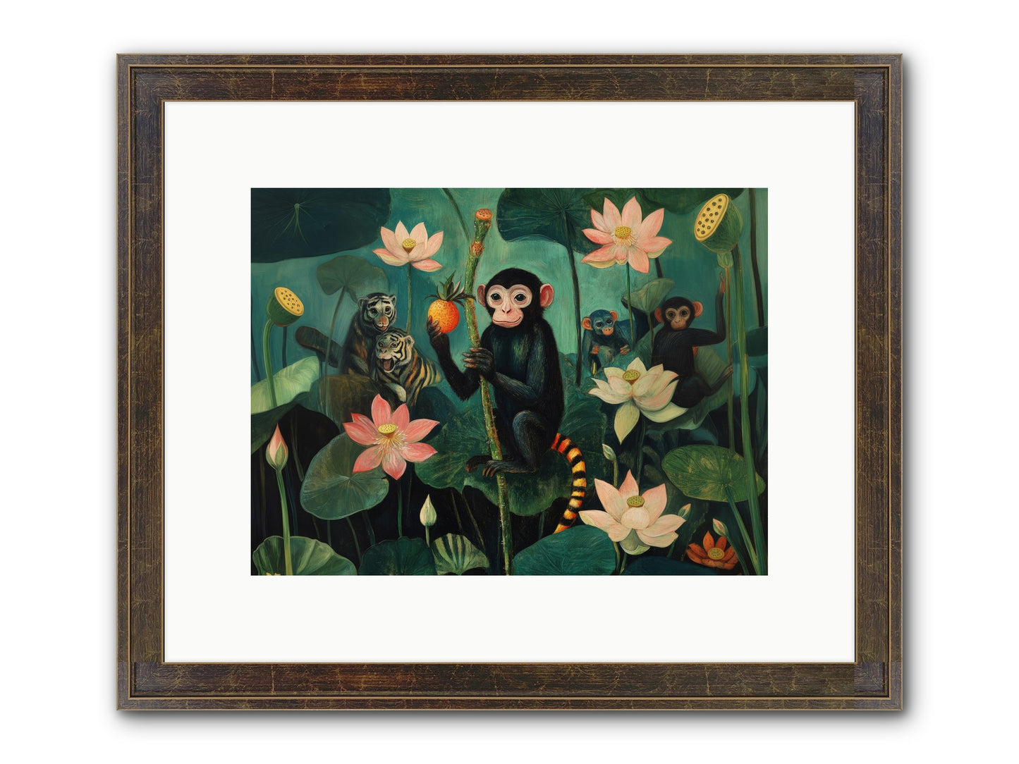 Canopy Dreams Framed Print - Slimwoods Black/Gold 12x9