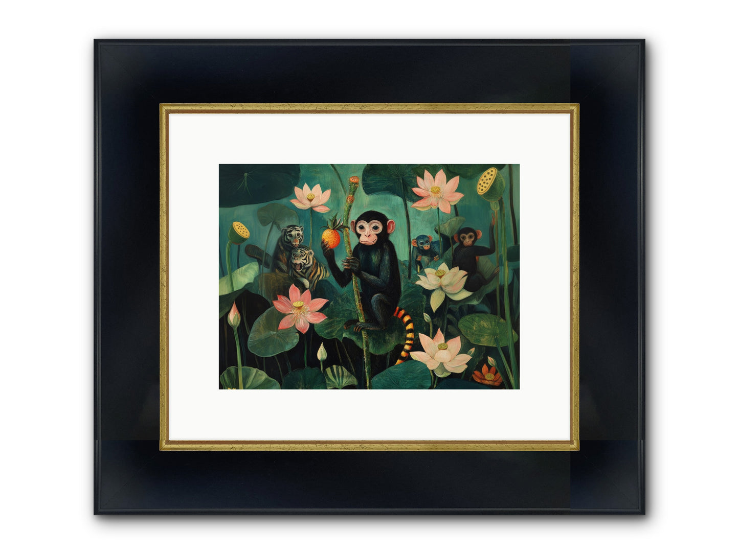 Canopy Dreams Framed Print - Wide Black w/Gold 12x9