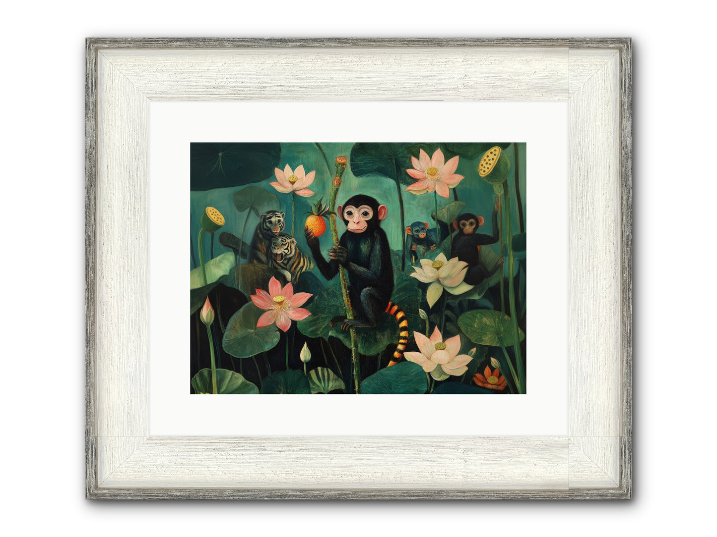 Canopy Dreams Framed Print - Driftwood White 16x12
