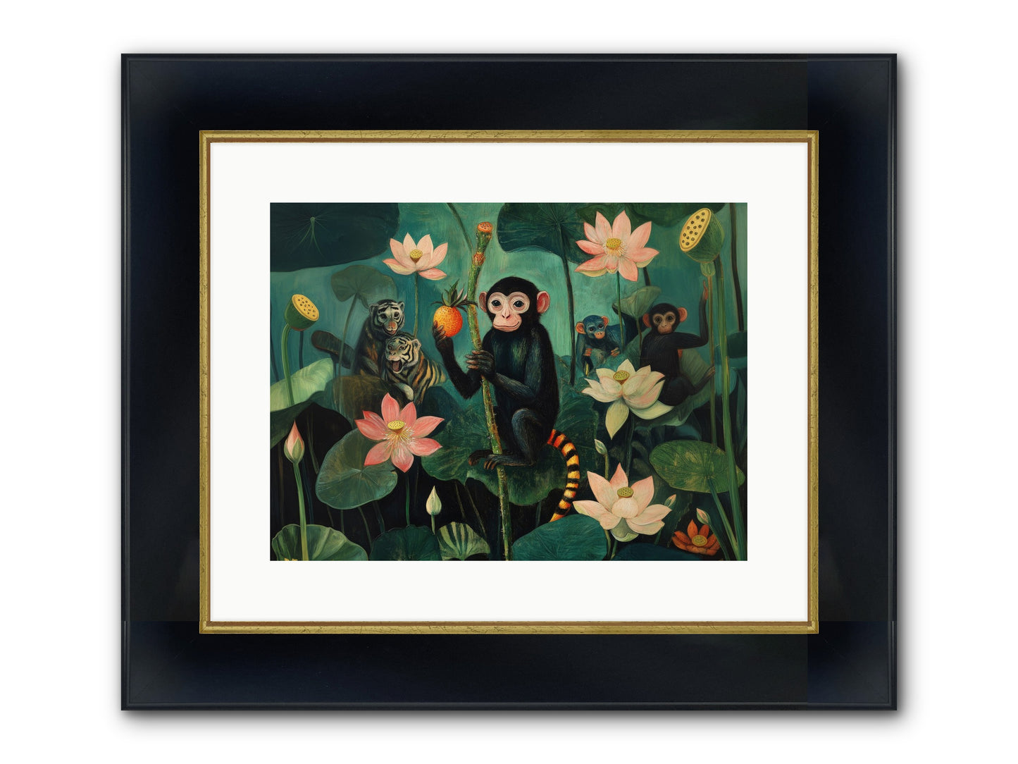 Canopy Dreams Framed Print - Wide Black w/Gold 16x12