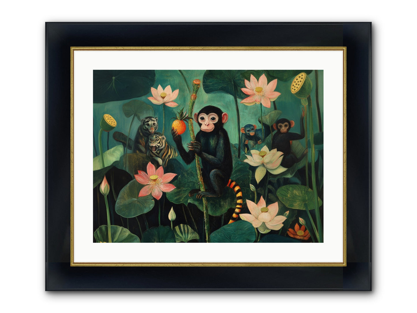 Canopy Dreams Framed Print - Wide Black w/Gold 24x18