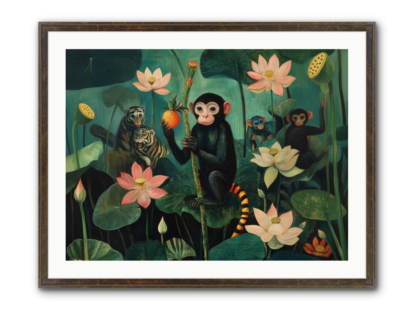 Canopy Dreams Framed Print - Slimwoods Black/Gold 32x24