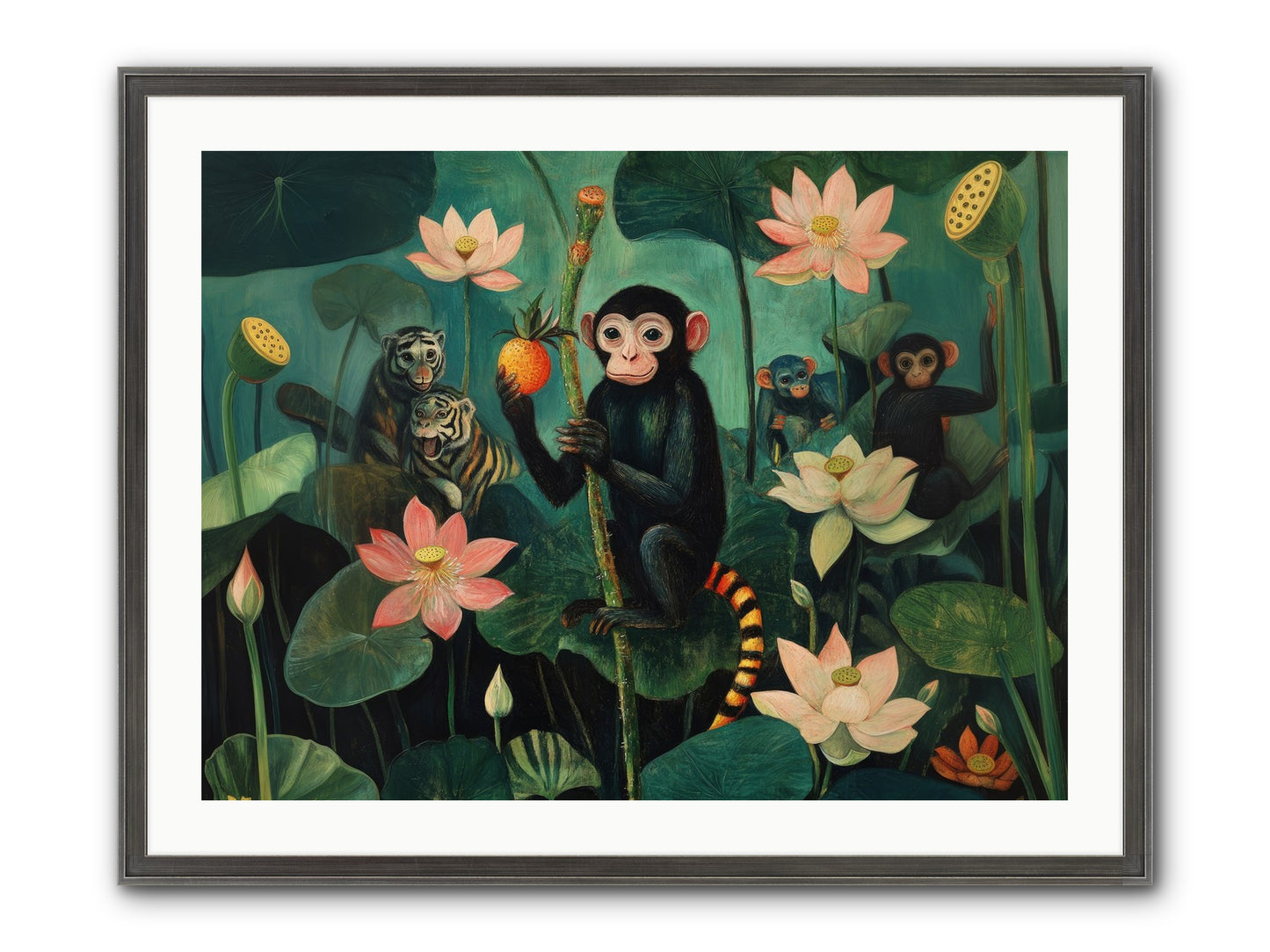 Canopy Dreams Framed Print - Slimwoods Black/Silver 32x24