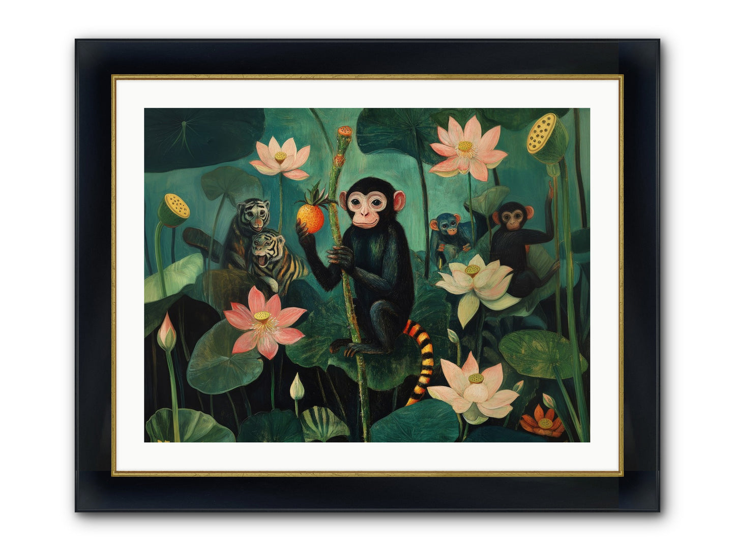 Canopy Dreams Framed Print - Wide Black w/Gold 32x24