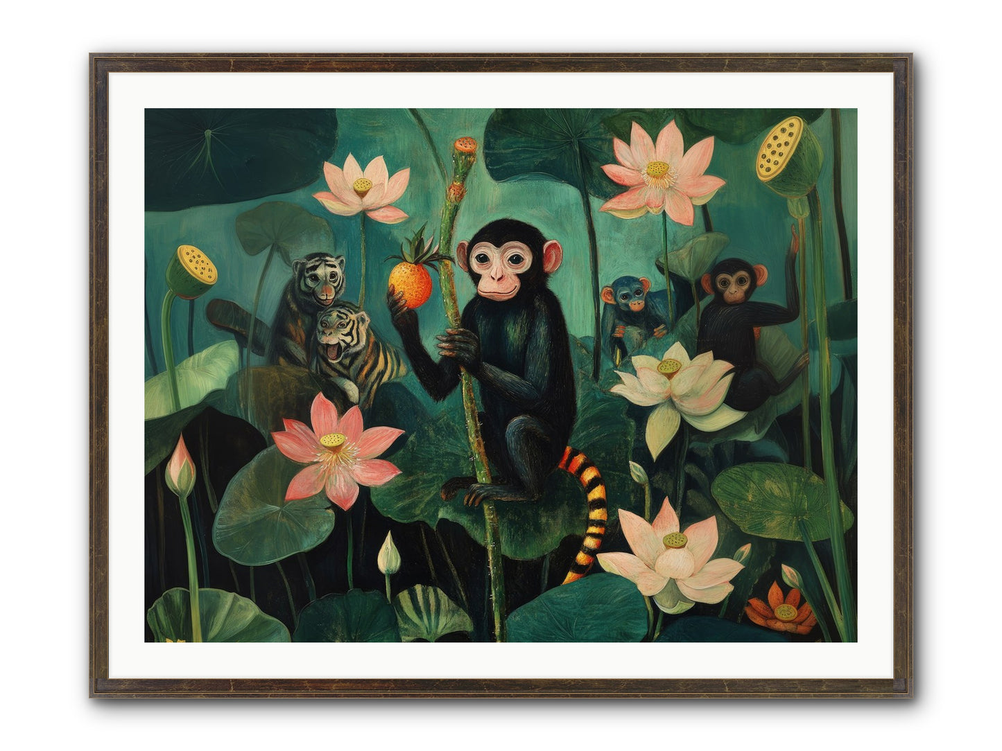 Canopy Dreams Framed Print - Slimwoods Black/Gold 40x30