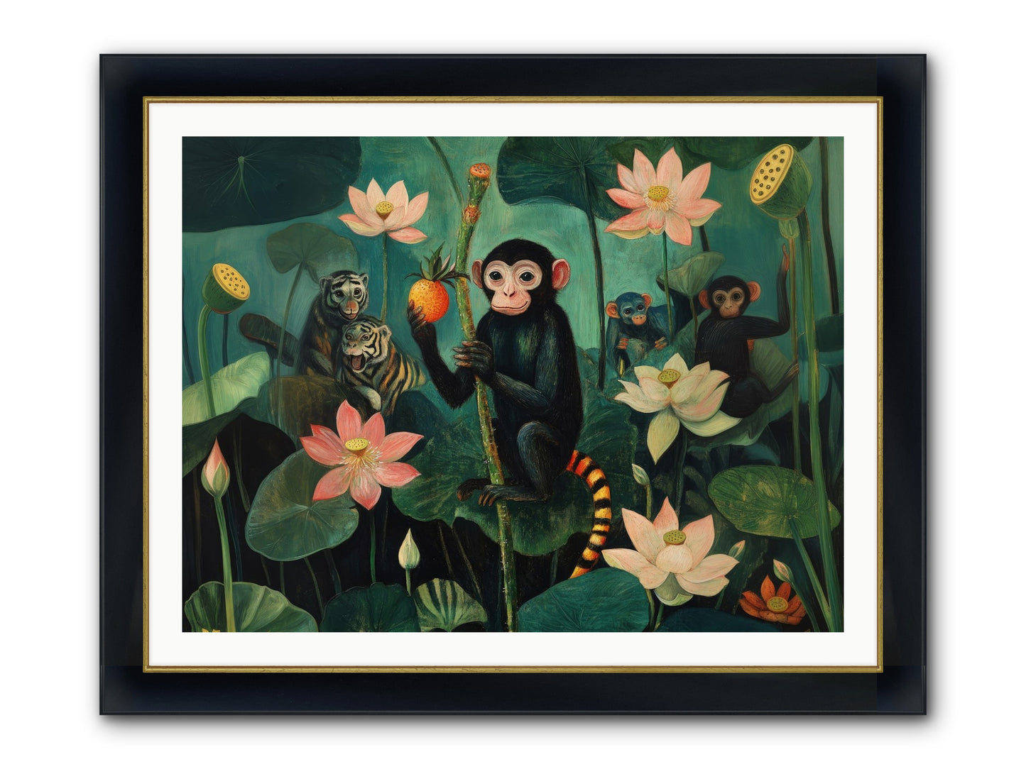 Canopy Dreams Framed Print - Wide Black w/Gold 40x30