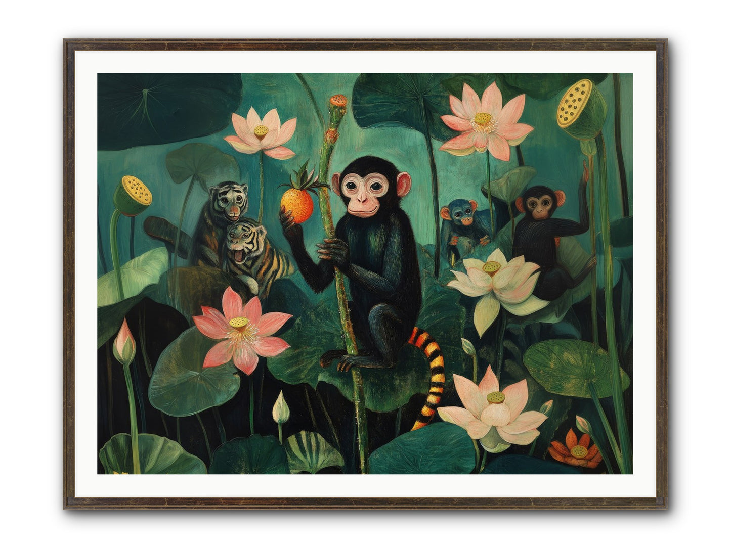 Canopy Dreams Framed Print - Slimwoods Black/Gold 48x36