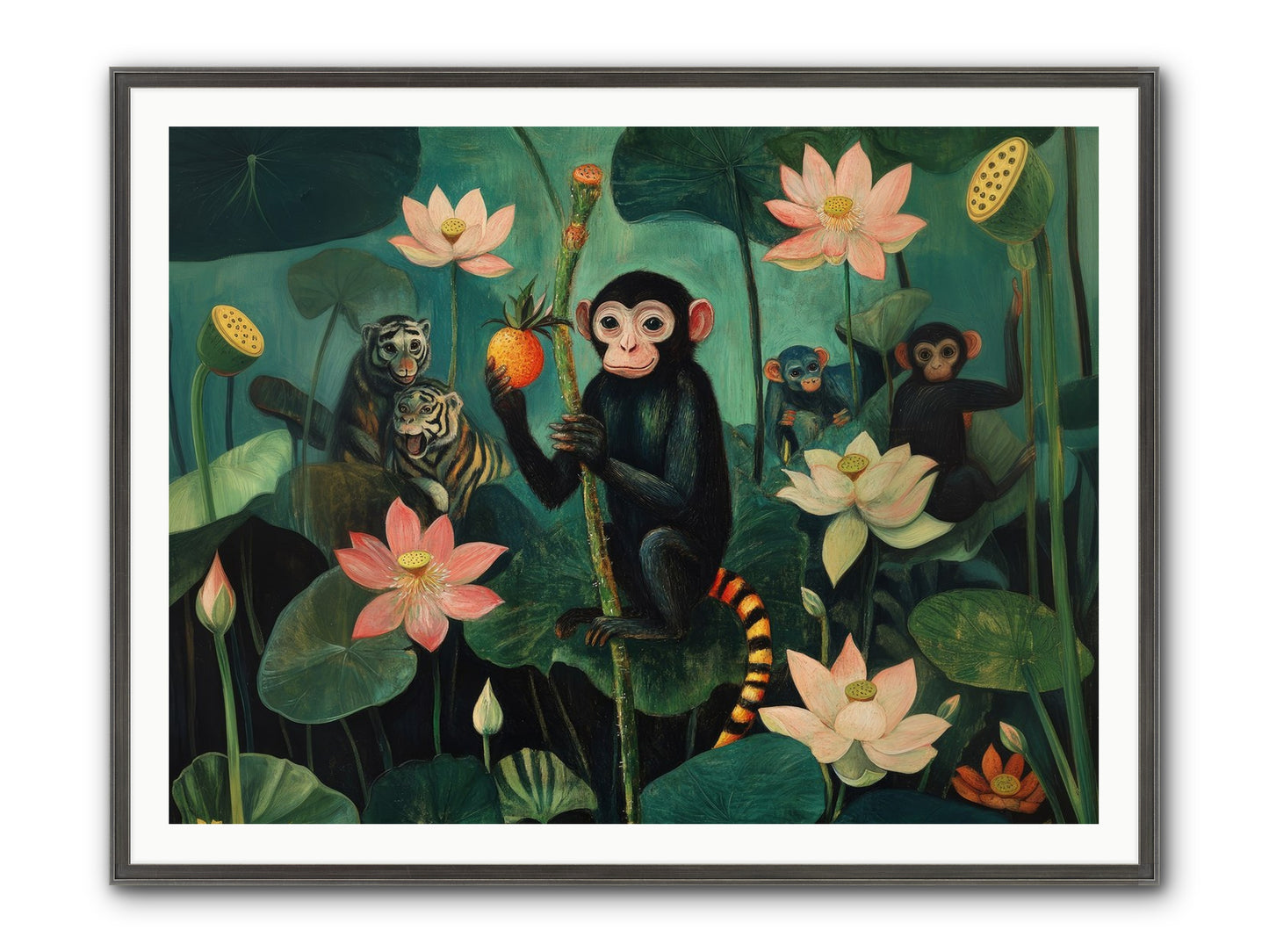 Canopy Dreams Framed Print - Slimwoods Black/Silver 48x36