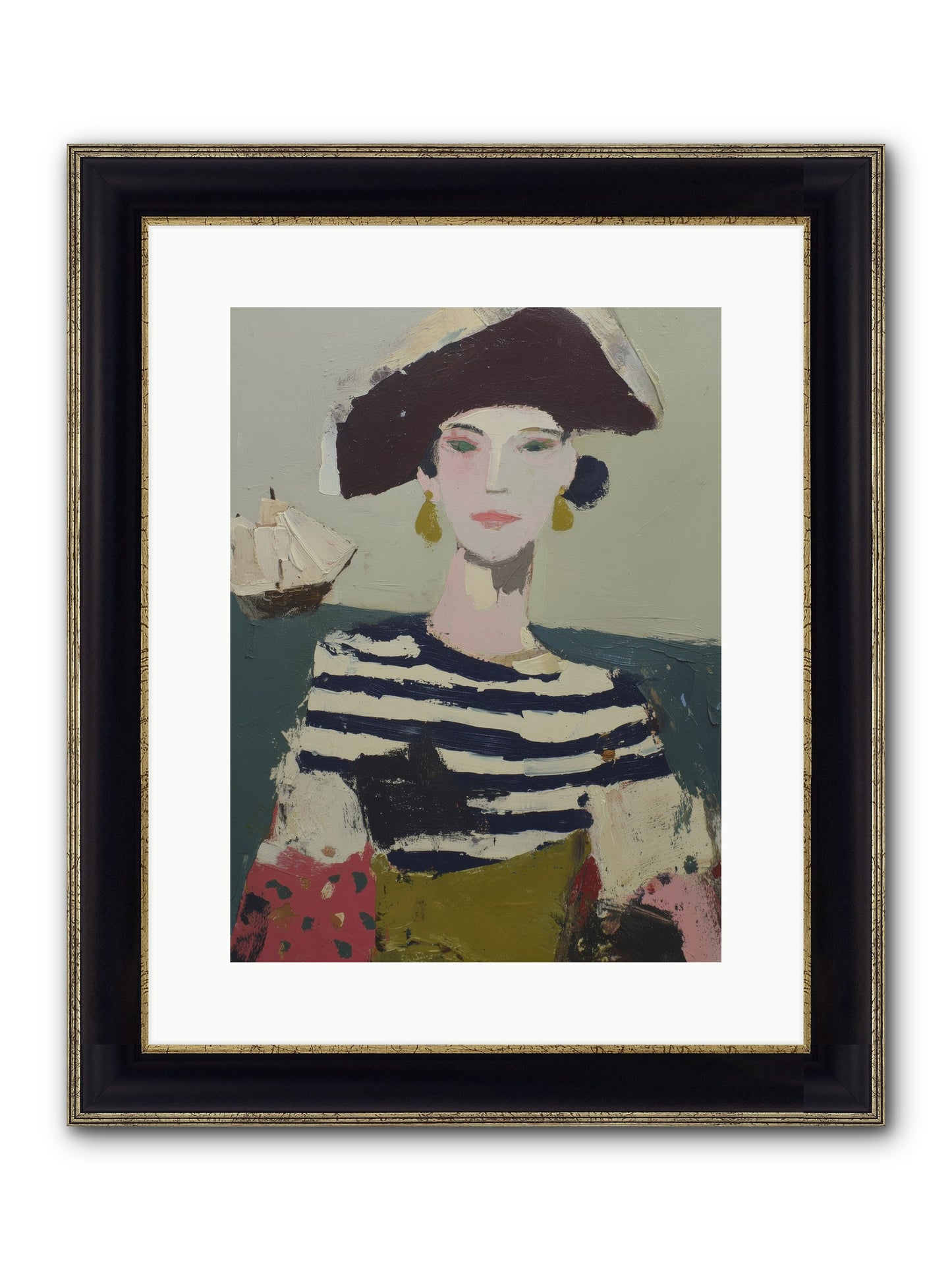 Cape's Wild Child Framed Print - Black & Gold 12x16
