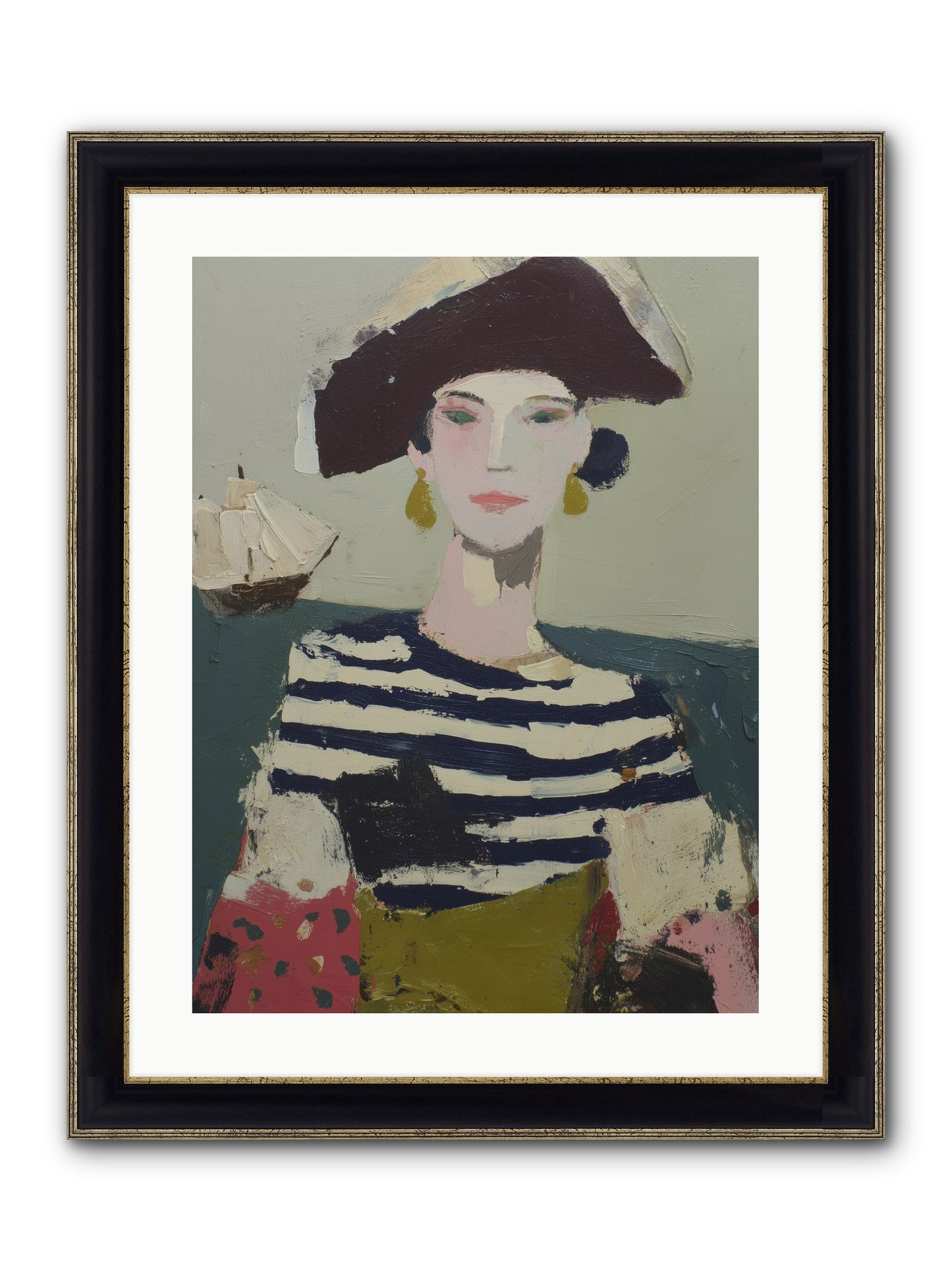 Cape's Wild Child Framed Print - Black & Gold 18x24