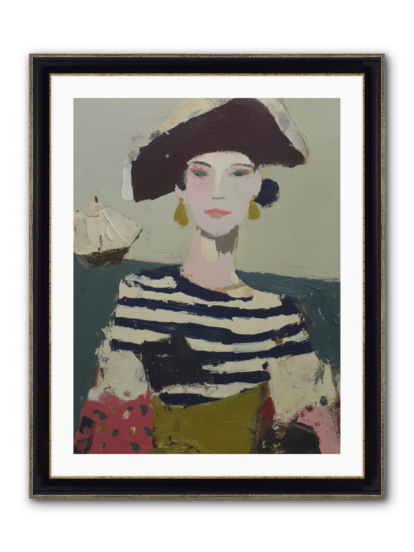 Cape's Wild Child Framed Print - Black & Gold 24x32
