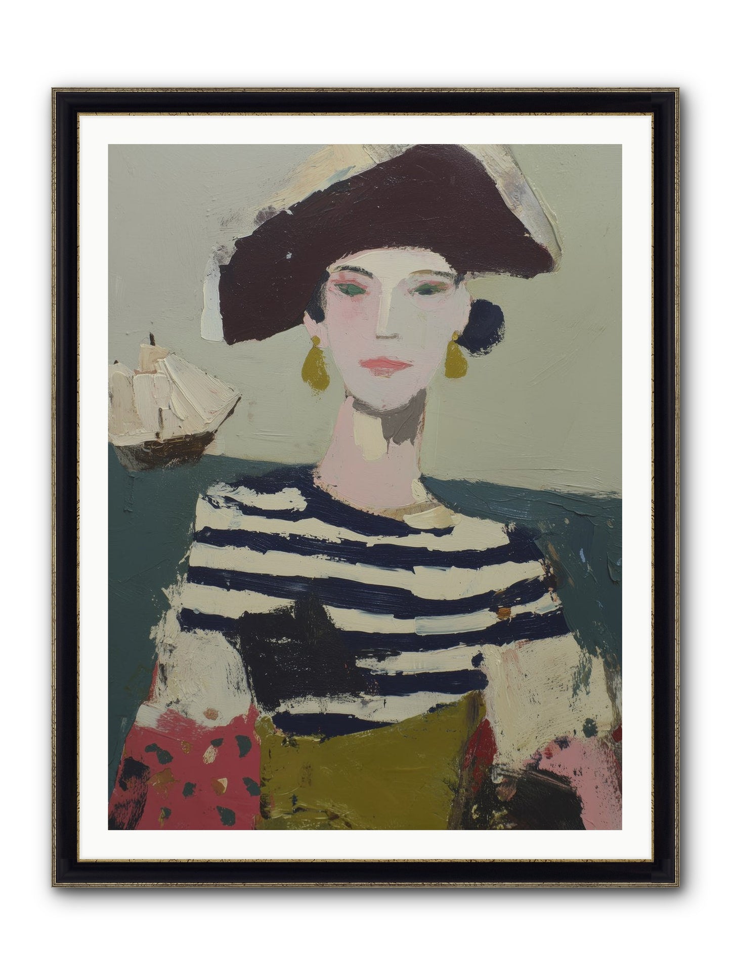 Cape's Wild Child Framed Print - Black & Gold 36x48