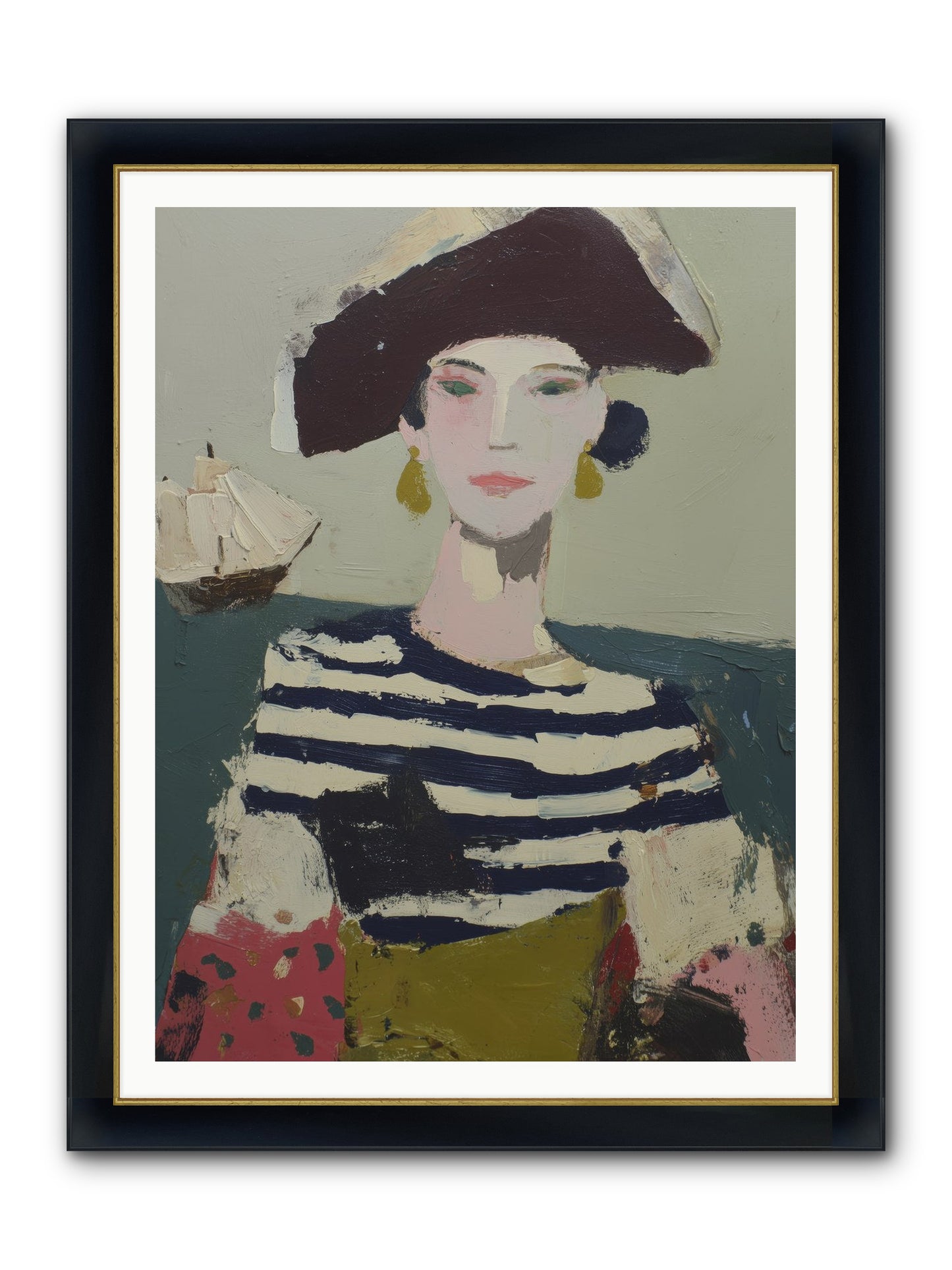 Cape's Wild Child Framed Print - Wide Black w/Gold 36x48