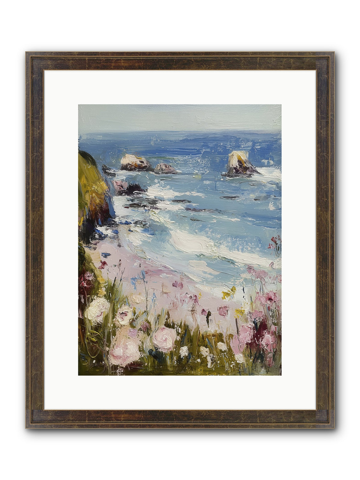 Capri Coves Framed Print - Slimwoods Black/Gold 12x16
