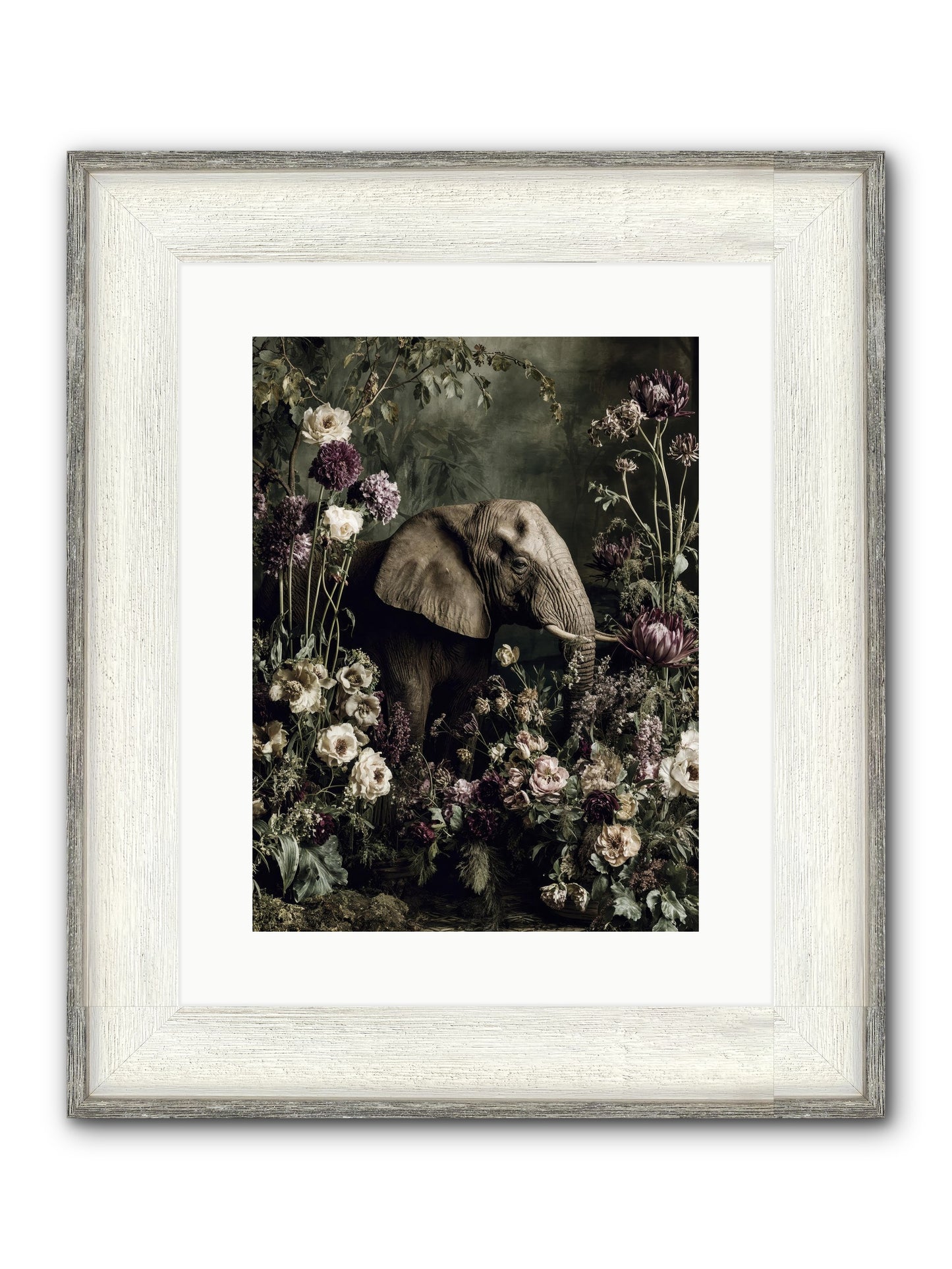 Caprice Framed Print - Driftwood White 12x16