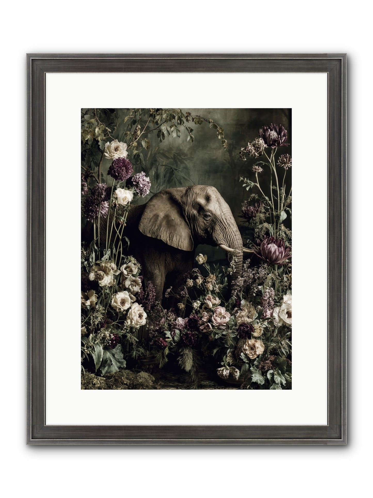 Caprice Framed Print - Slimwoods Black/Silver 12x16