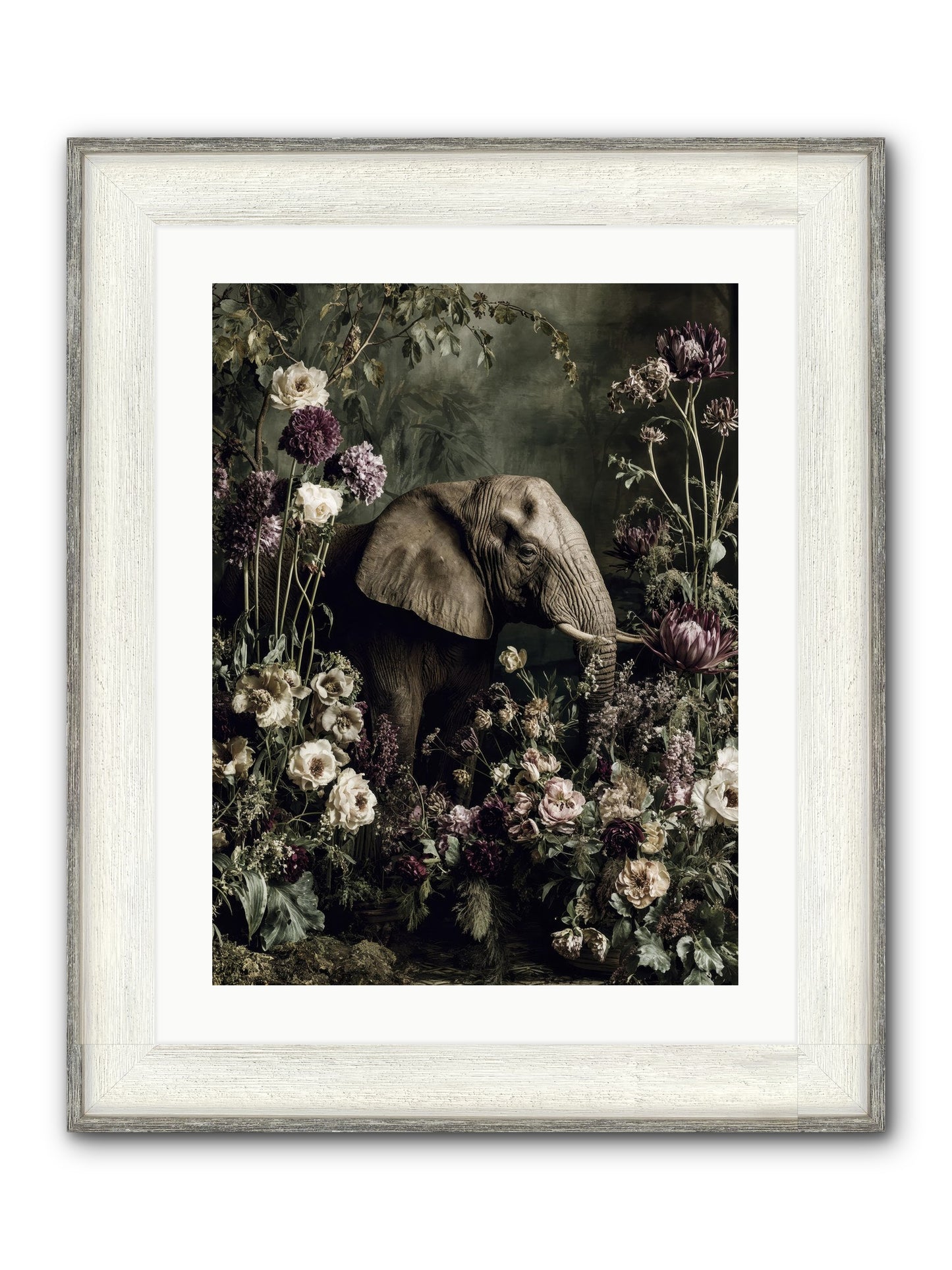 Caprice Framed Print - Driftwood White 18x24