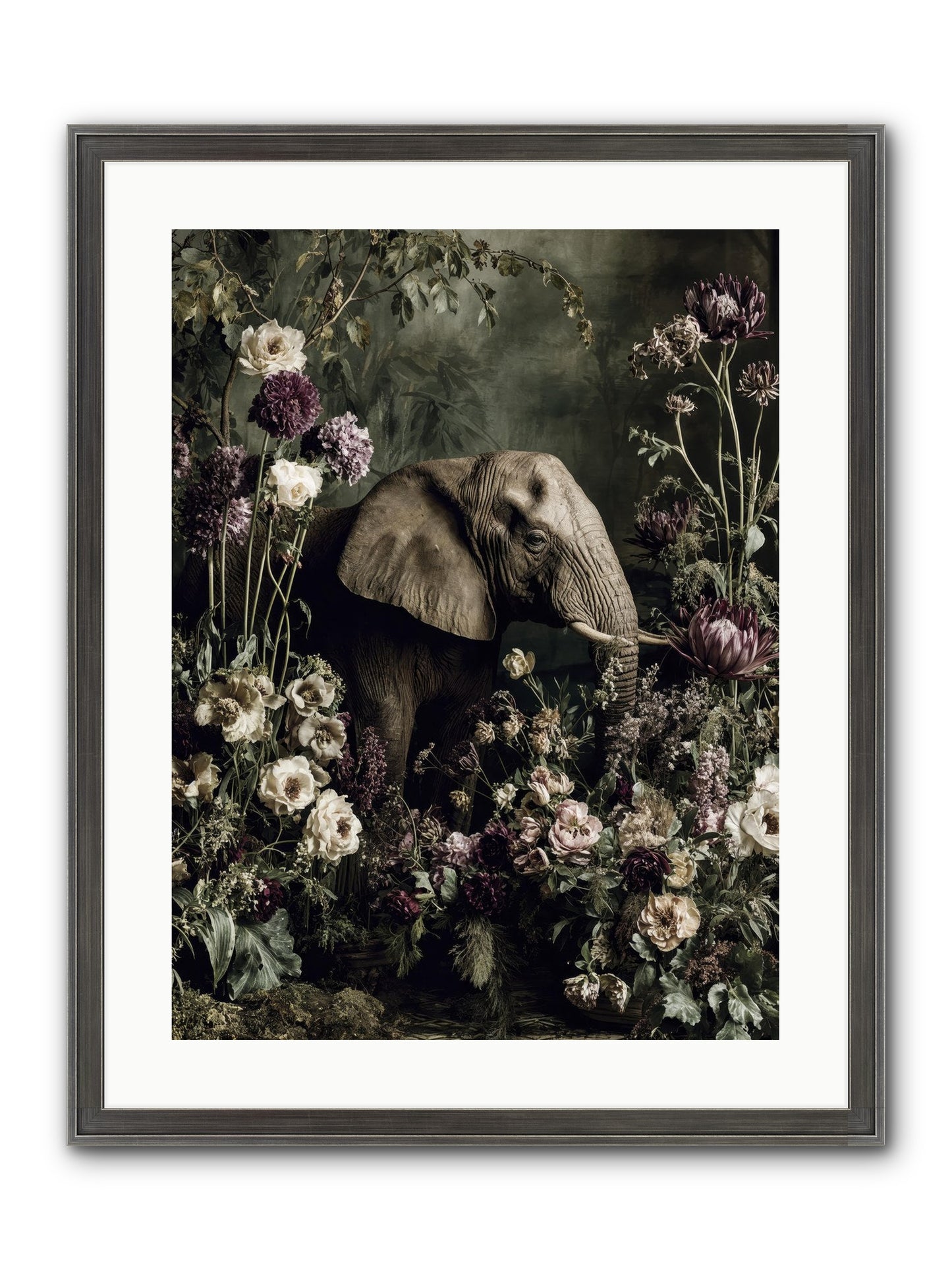 Caprice Framed Print - Slimwoods Black/Silver 18x24