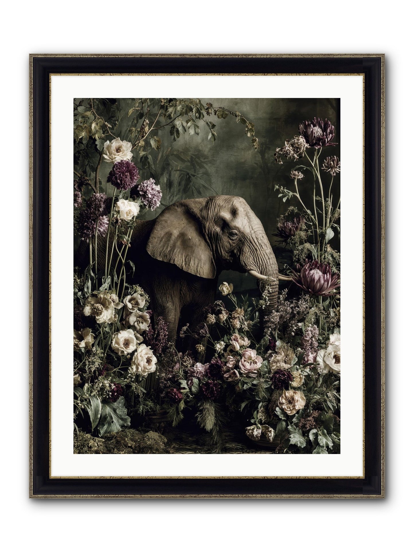 Caprice Framed Print - Black & Gold 24x32