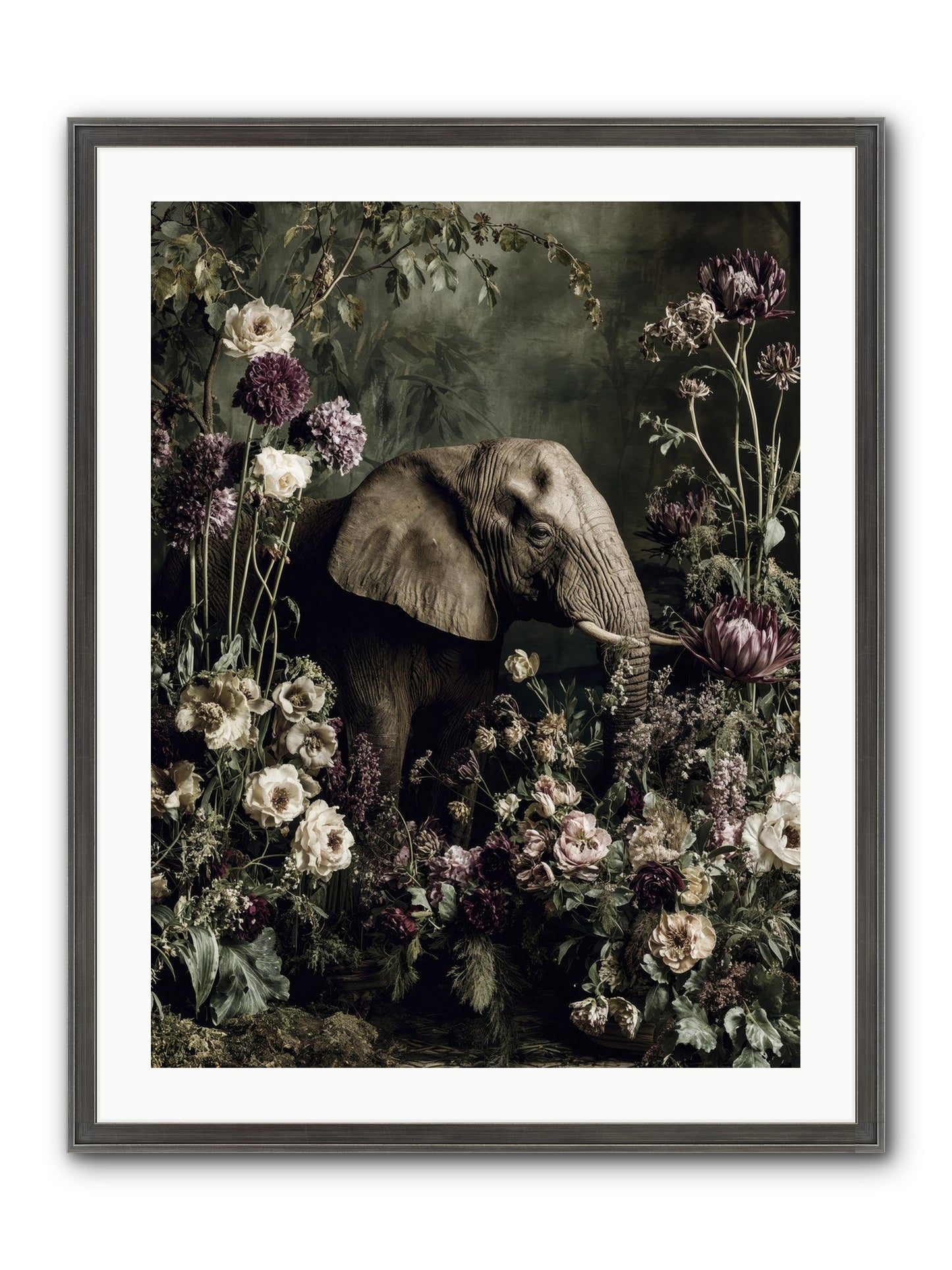 Caprice Framed Print - Slimwoods Black/Silver 24x32