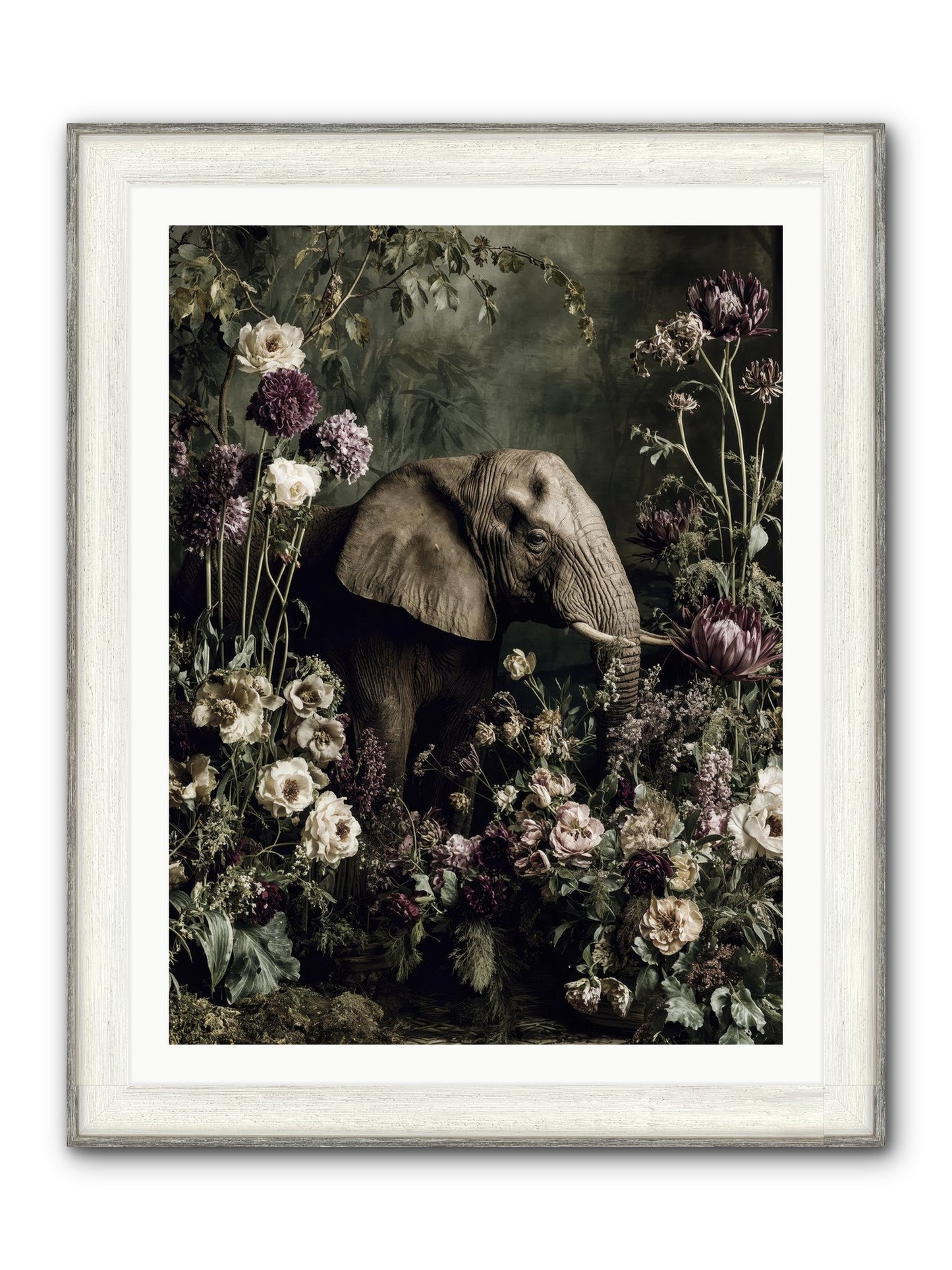 Caprice Framed Print - Driftwood White 30x40