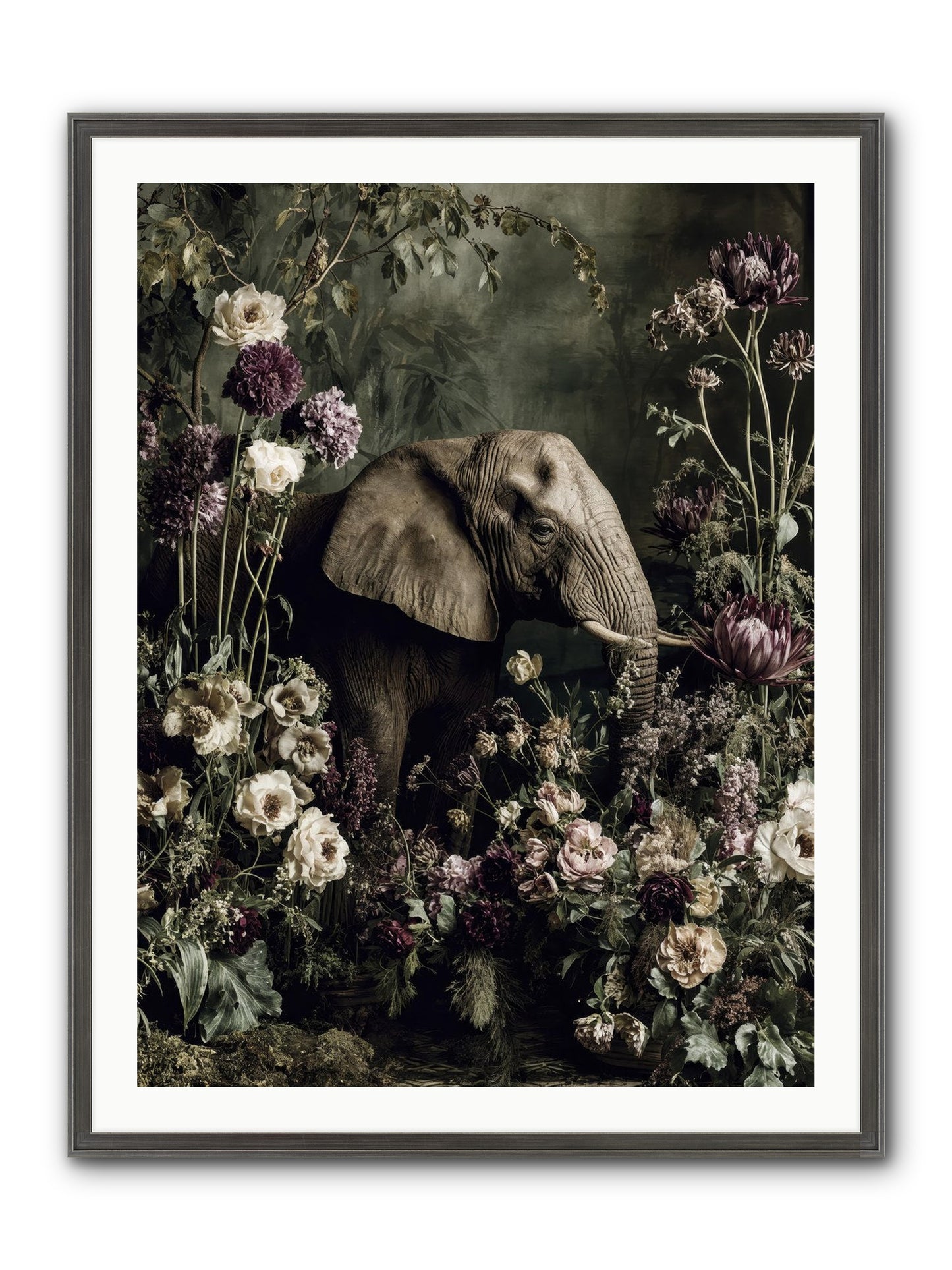 Caprice Framed Print - Slimwoods Black/Silver 30x40