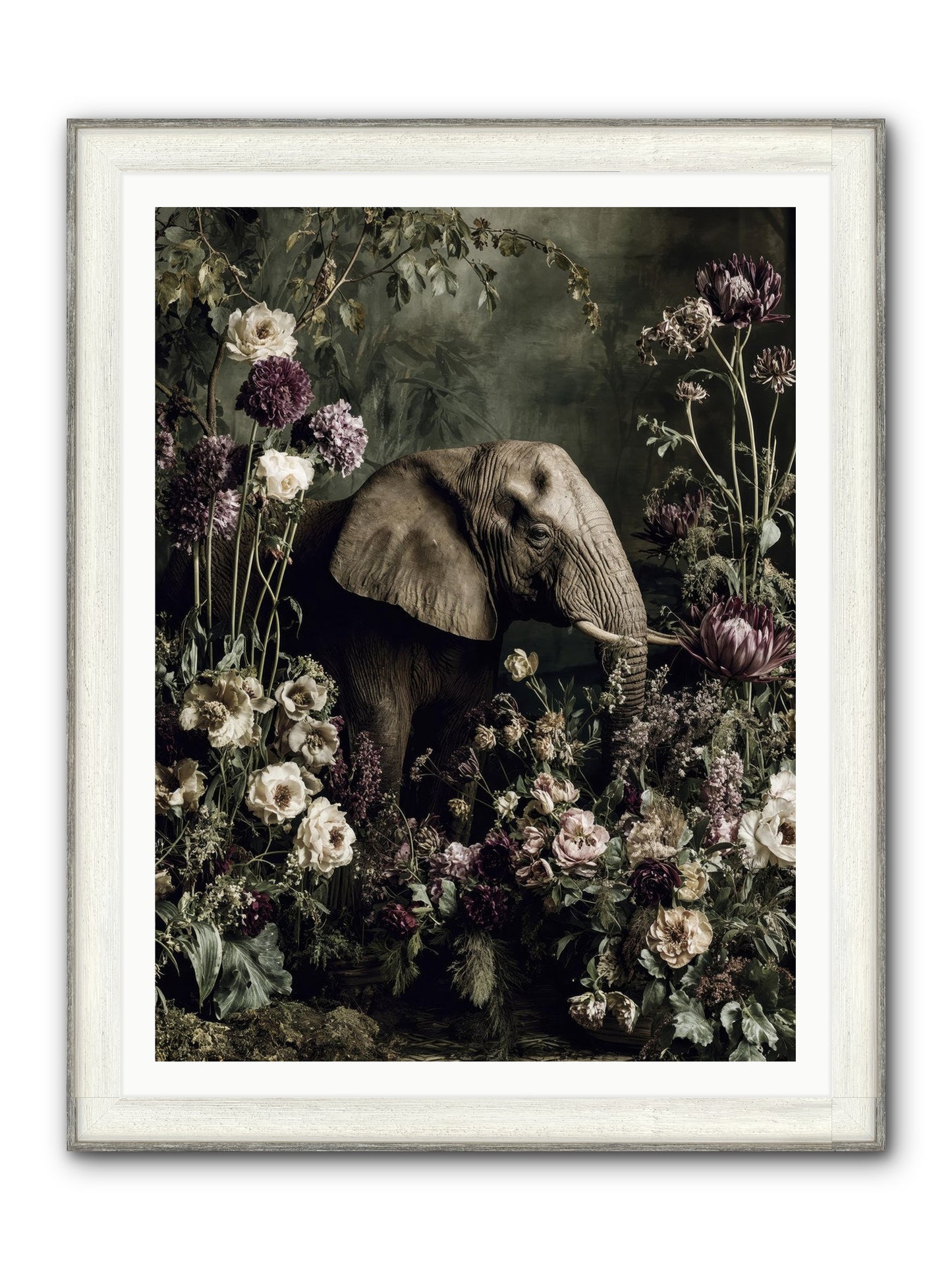 Caprice Framed Print - Driftwood White 36x48
