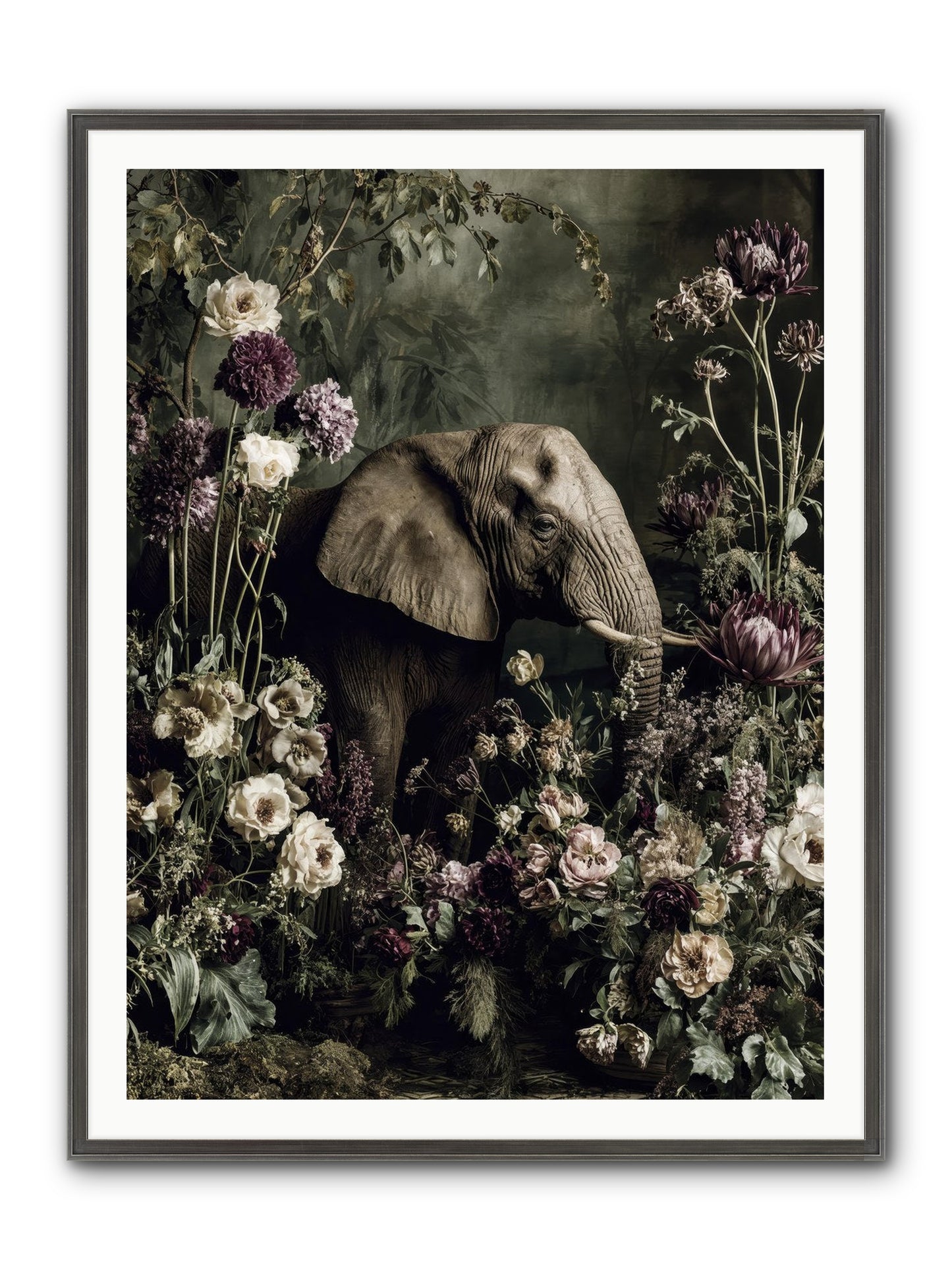 Caprice Framed Print - Slimwoods Black/Silver 36x48