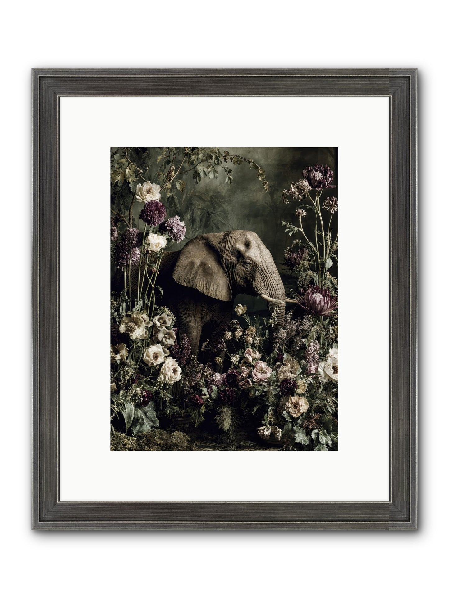 Caprice Framed Print - Slimwoods Black/Silver 9x12