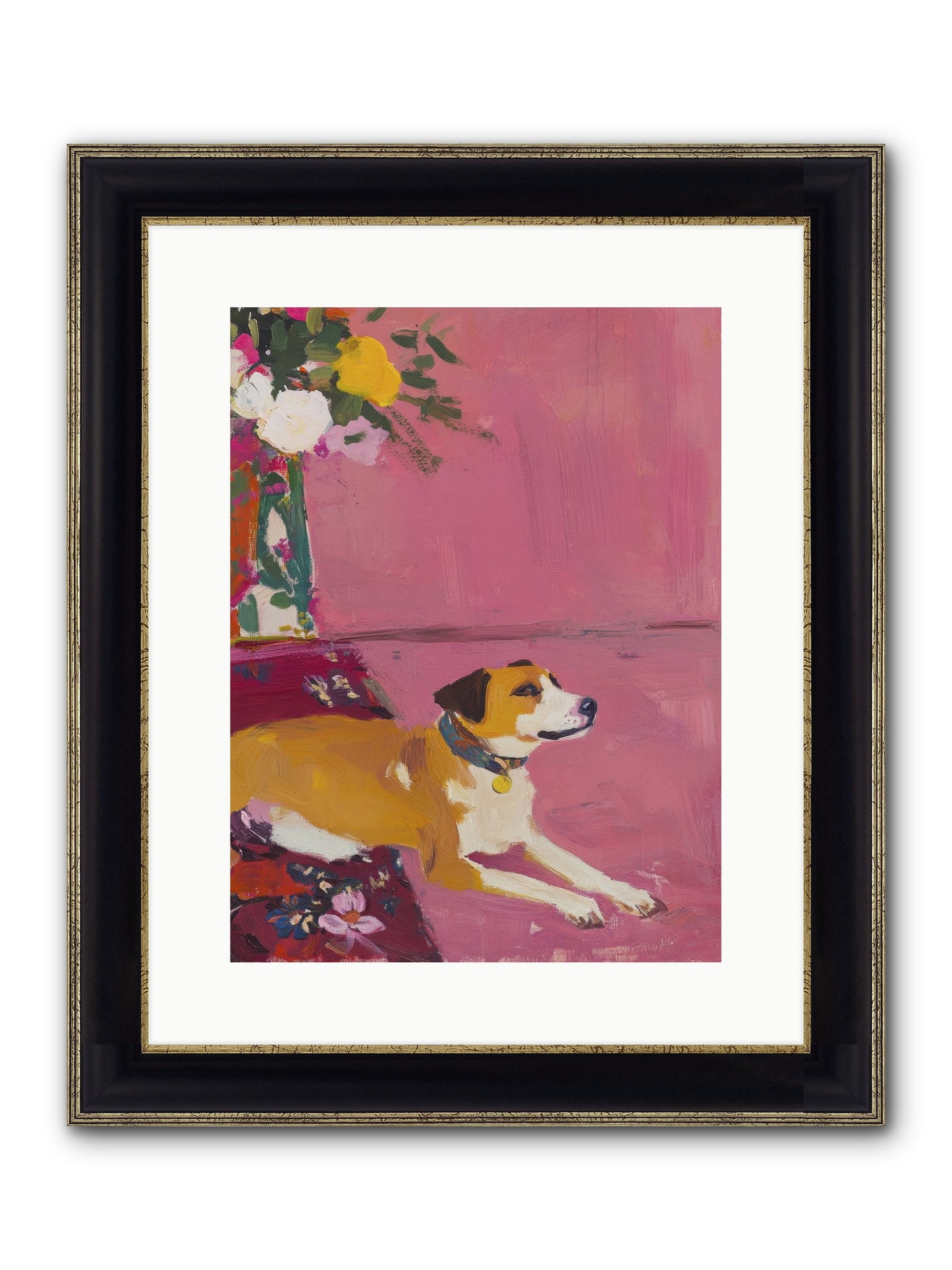 Captain Marshmallow Framed Print - Black & Gold 12x16