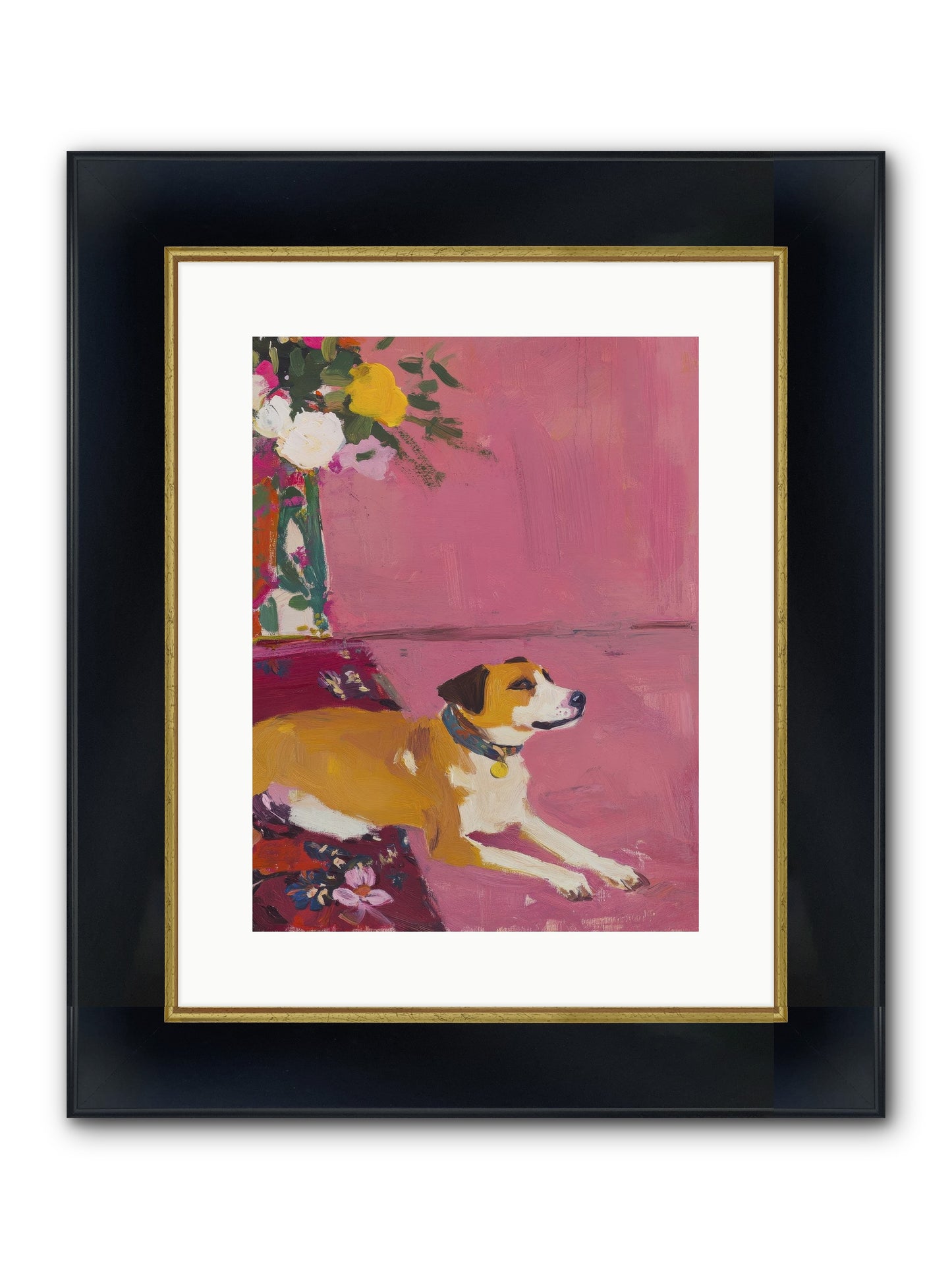 Captain Marshmallow Framed Print - Wide Black w/Gold 12x16