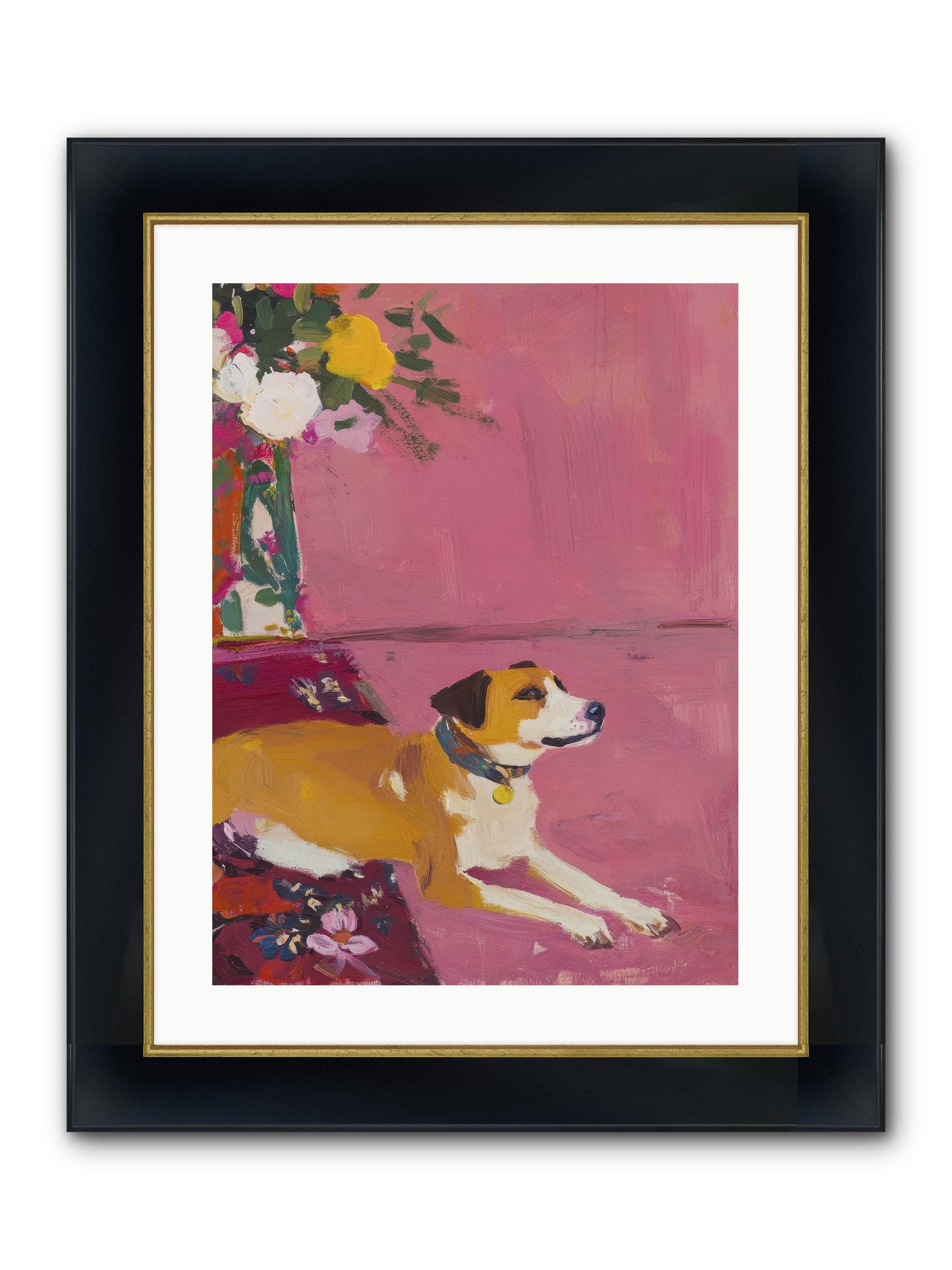 Captain Marshmallow Framed Print - Wide Black w/Gold 18x24