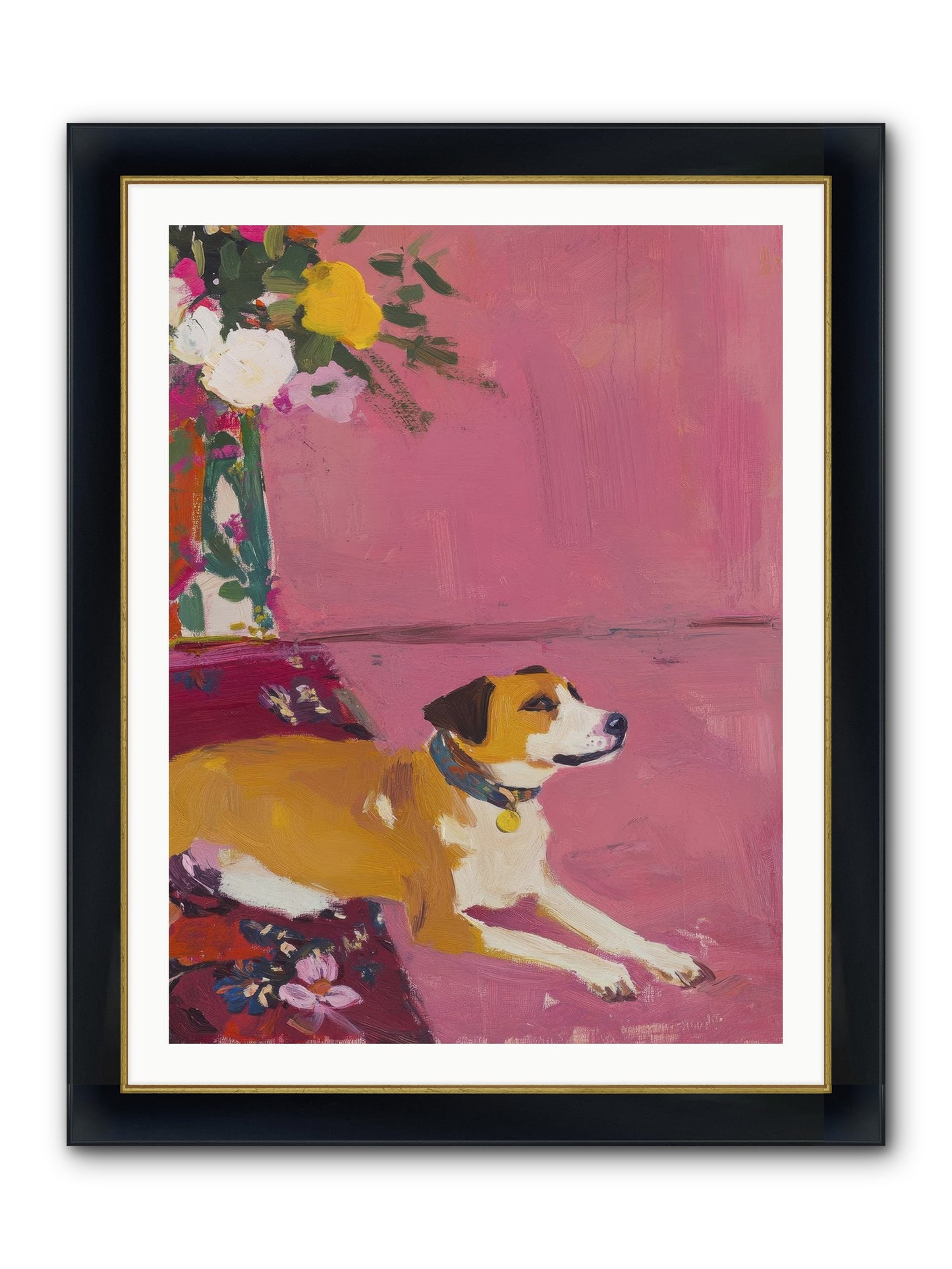 Captain Marshmallow Framed Print - Wide Black w/Gold 30x40