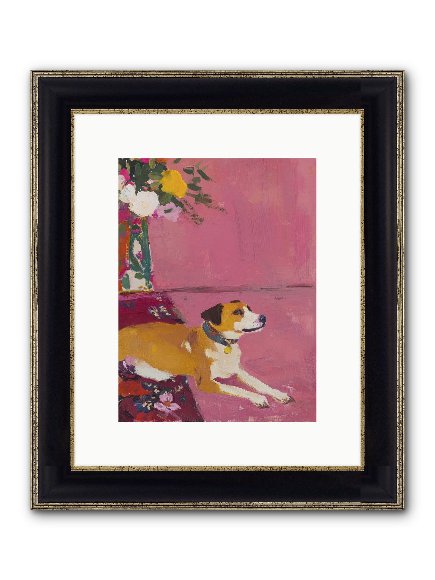 Captain Marshmallow Framed Print - Black & Gold 9x12