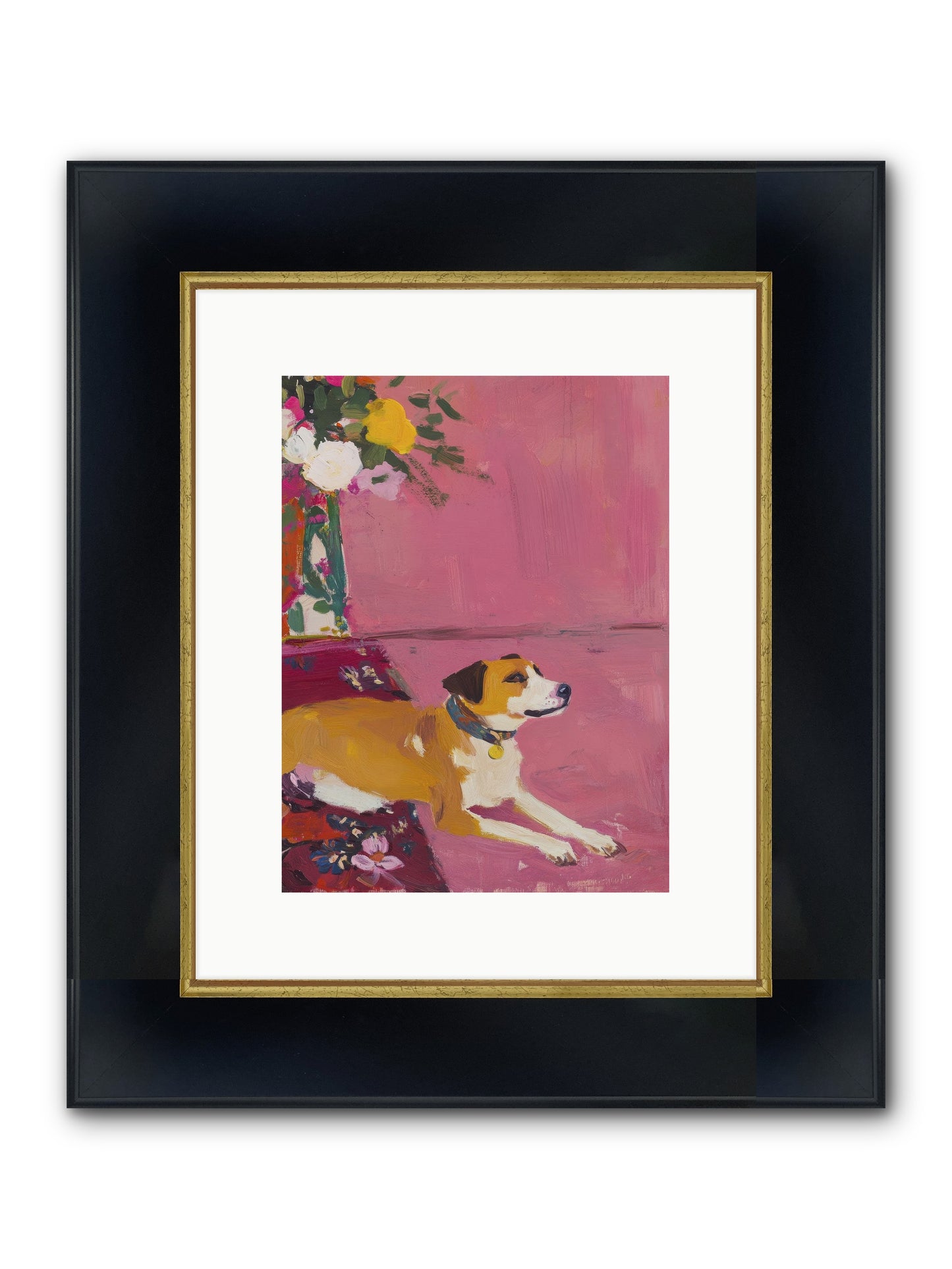 Captain Marshmallow Framed Print - Wide Black w/Gold 9x12