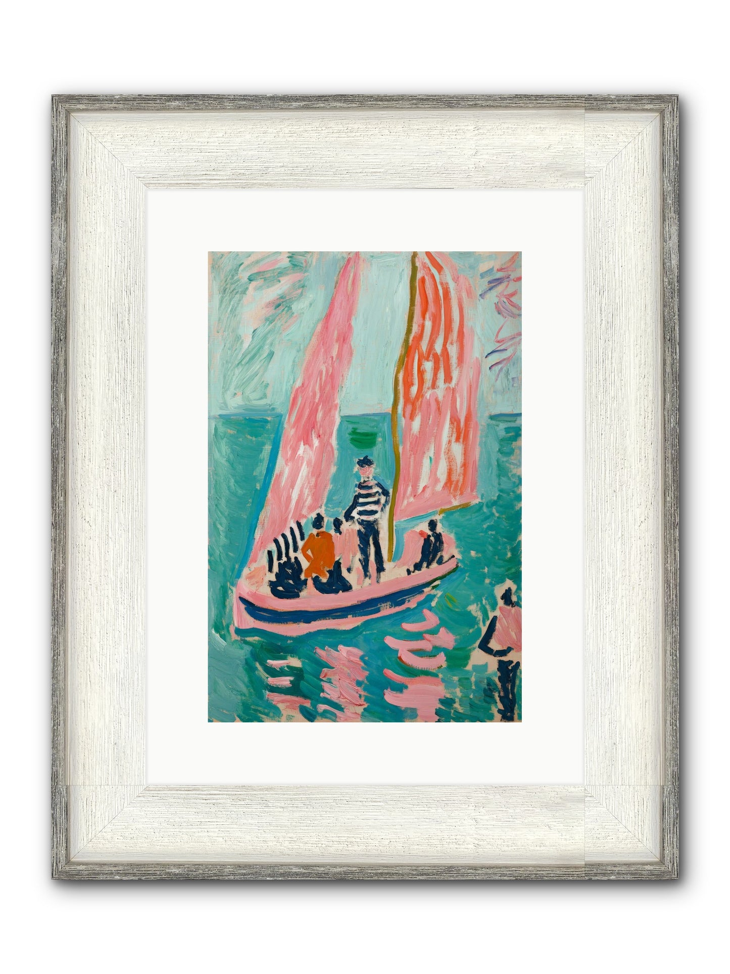 Captain's Holiday Framed Print - Driftwood White 10x15