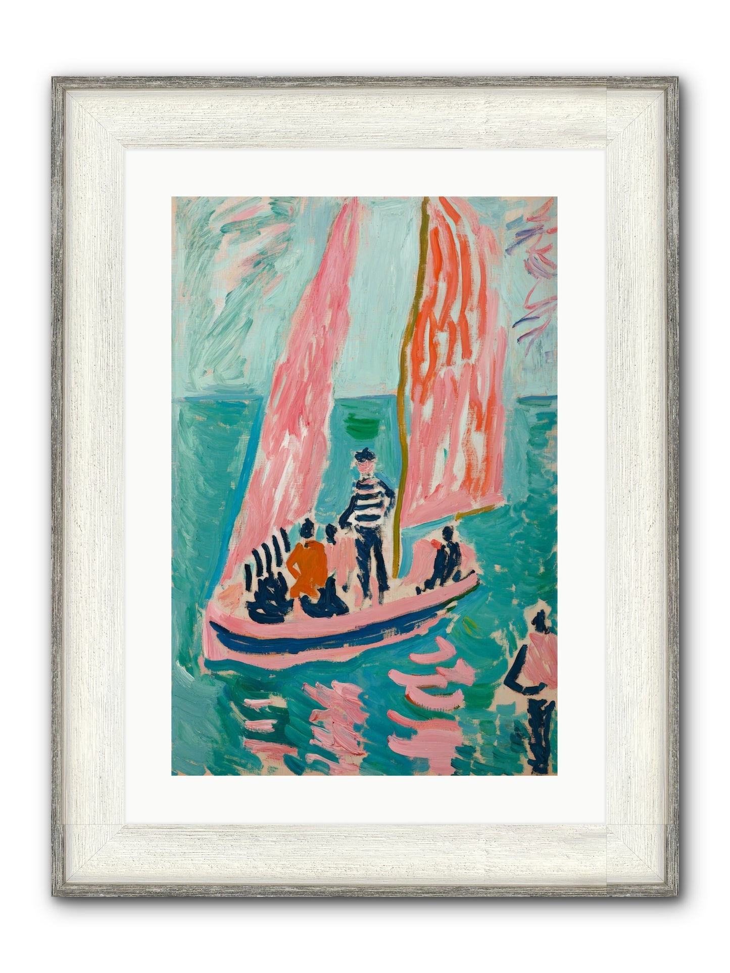 Captain's Holiday Framed Print - Driftwood White 16x24