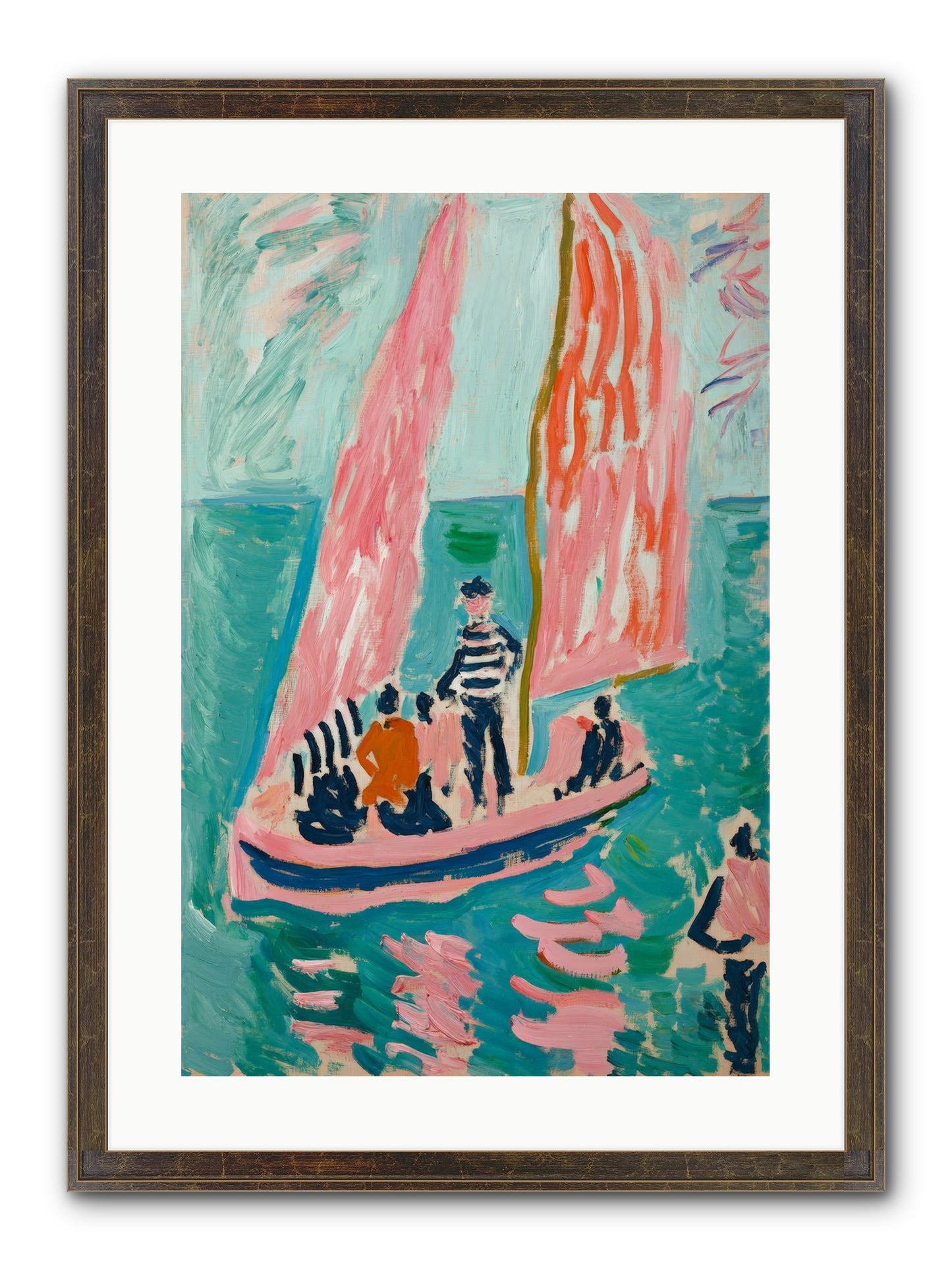 Captain's Holiday Framed Print - Slimwoods Black/Gold 16x24