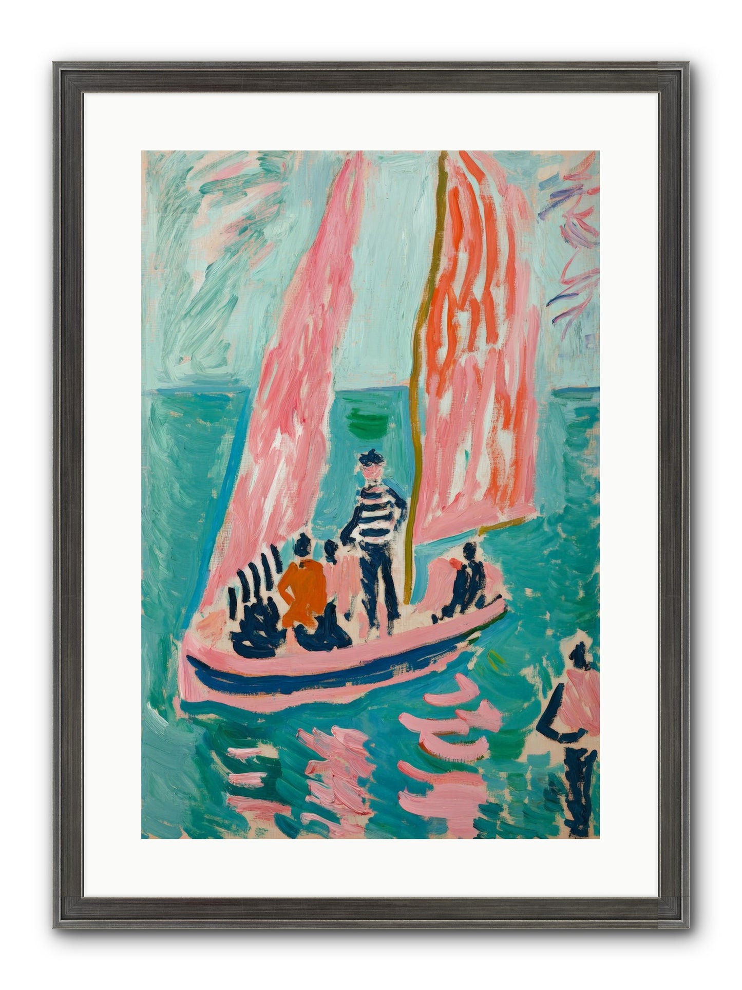 Captain's Holiday Framed Print - Slimwoods Black/Silver 16x24