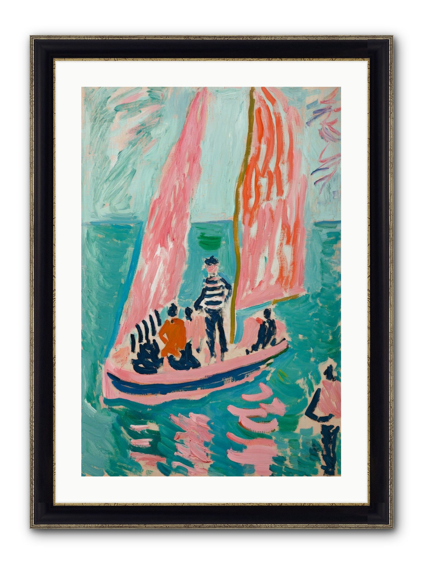 Captain's Holiday Framed Print - Black & Gold 20x30