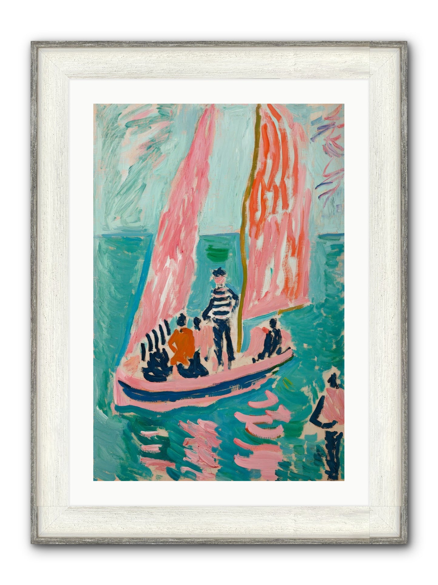 Captain's Holiday Framed Print - Driftwood White 20x30