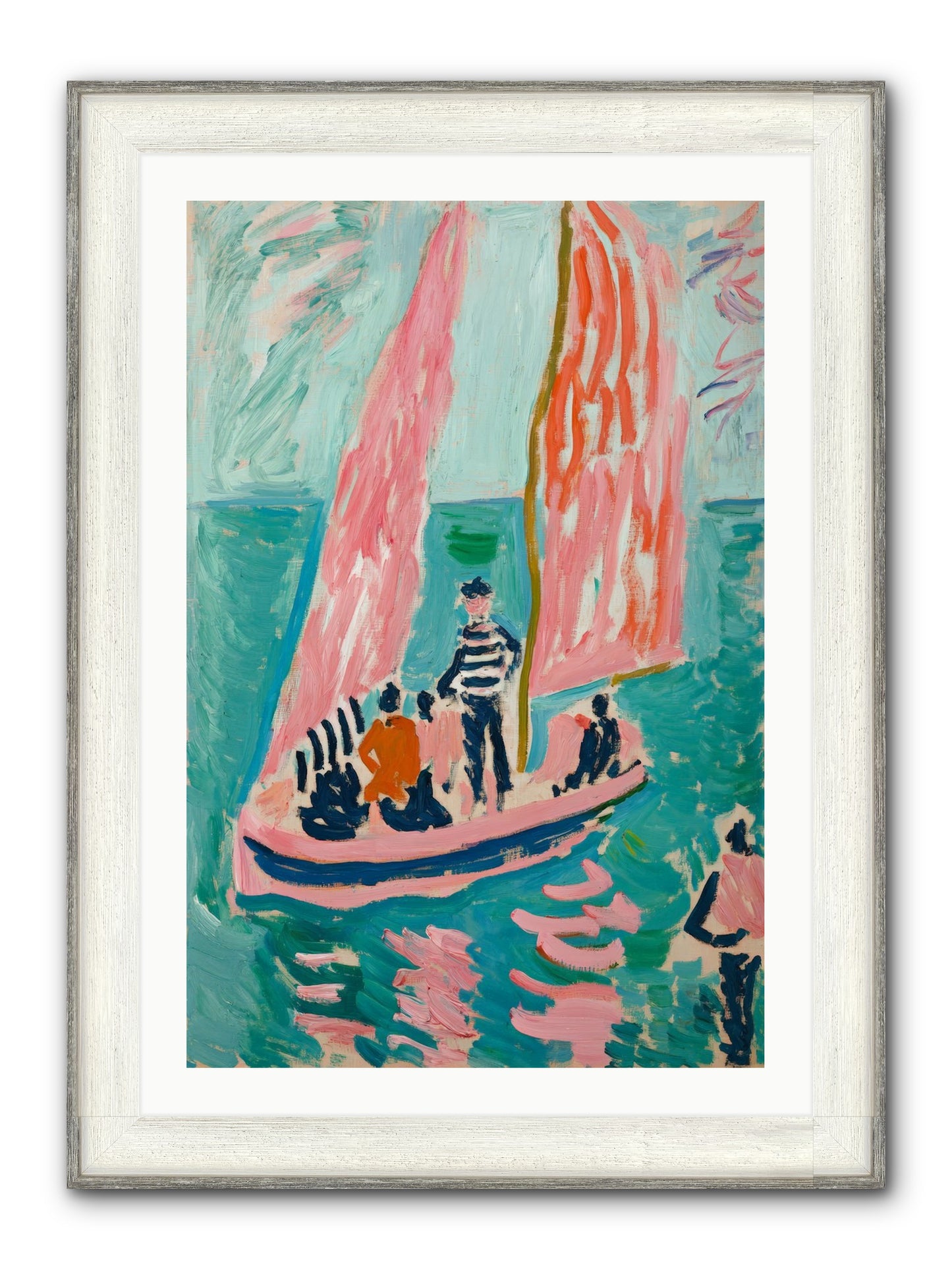 Captain's Holiday Framed Print - Driftwood White 24x36