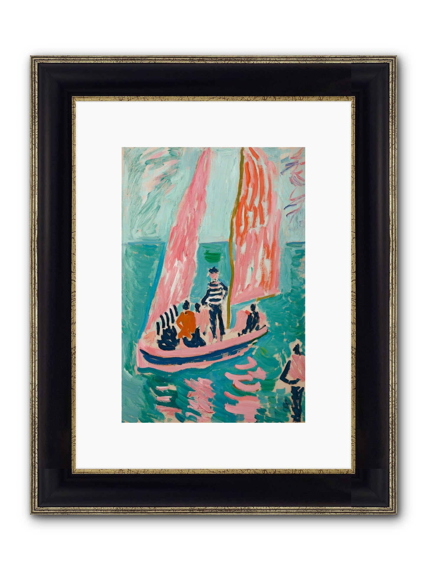 Captain's Holiday Framed Print - Black & Gold 8x12