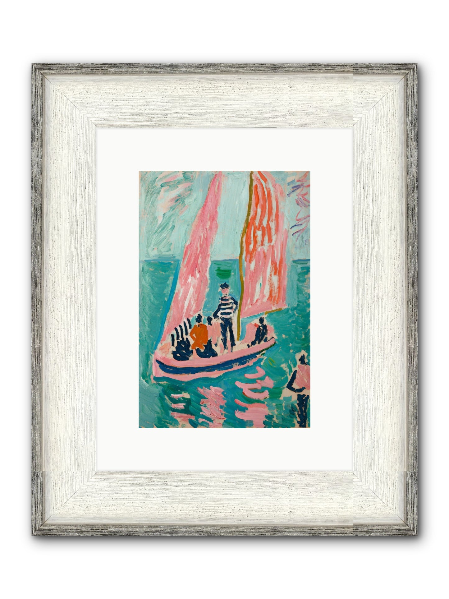 Captain's Holiday Framed Print - Driftwood White 8x12