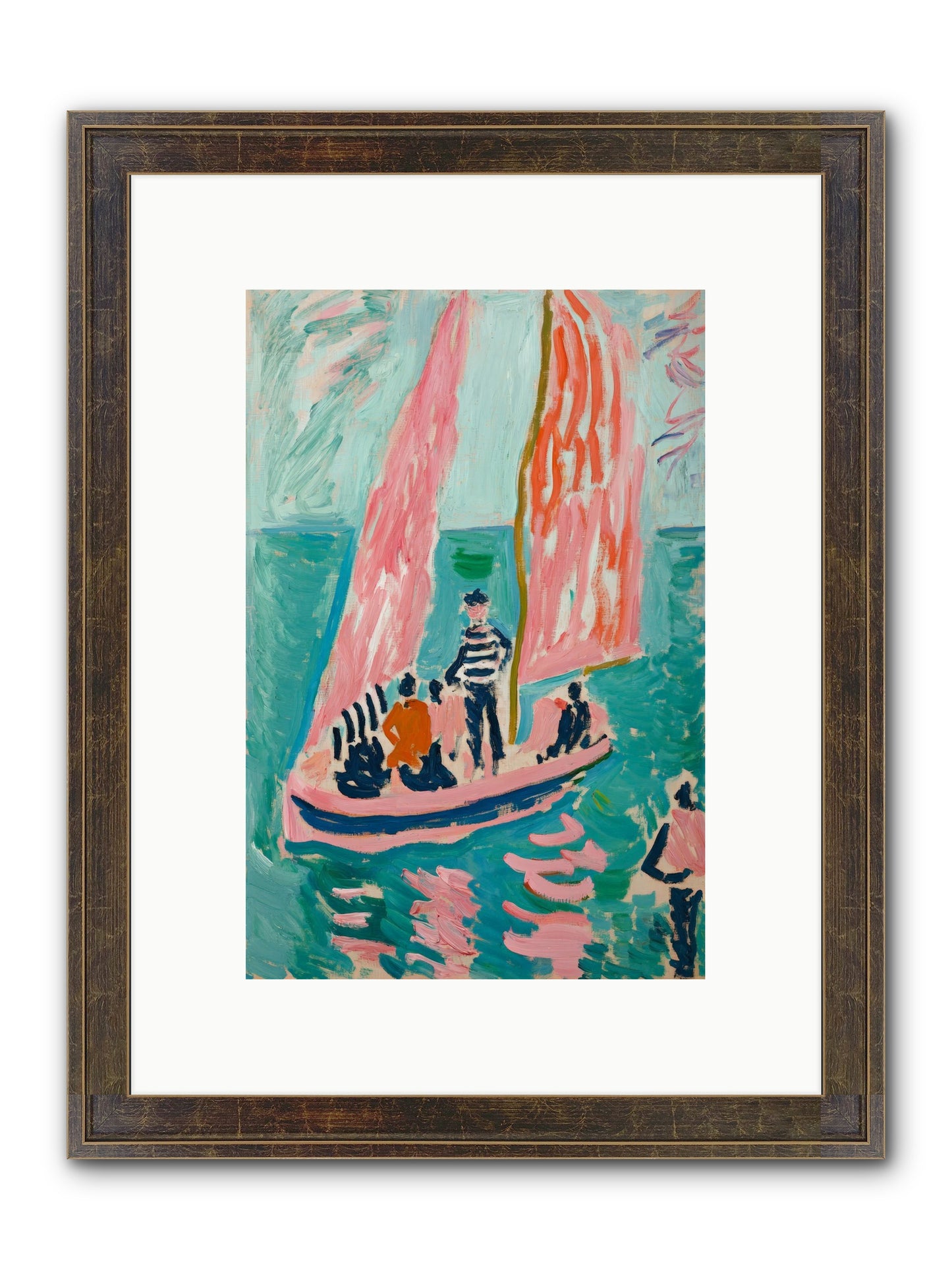 Captain's Holiday Framed Print - Slimwoods Black/Gold 8x12