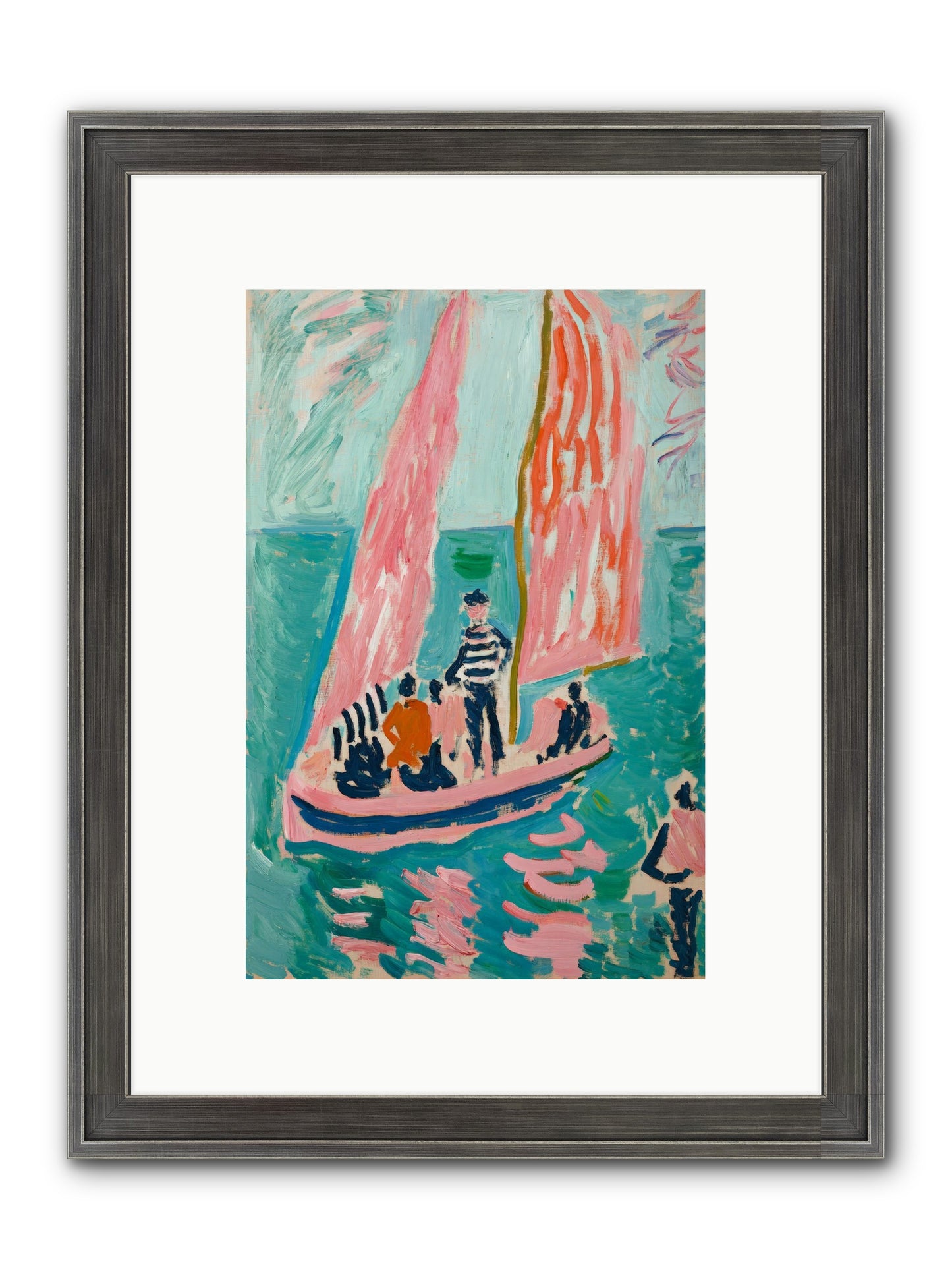 Captain's Holiday Framed Print - Slimwoods Black/Silver 8x12
