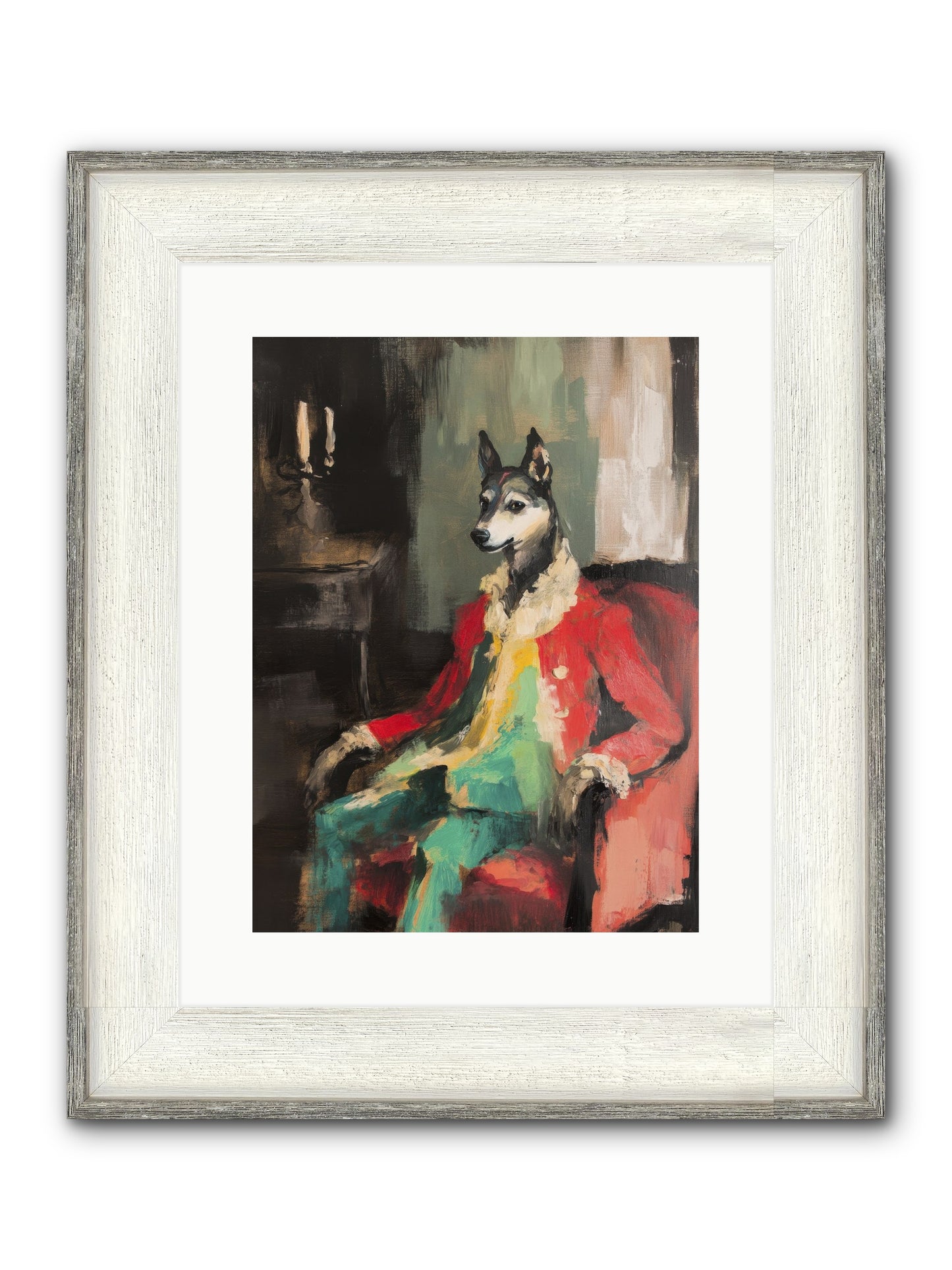 Captain Waffle Framed Print - Driftwood White 12x16