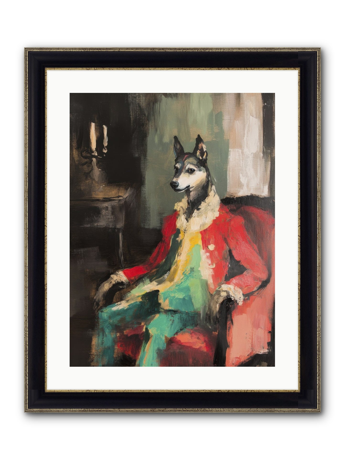 Captain Waffle Framed Print - Black & Gold 18x24
