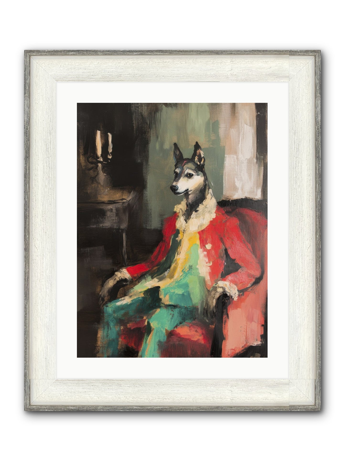 Captain Waffle Framed Print - Driftwood White 18x24